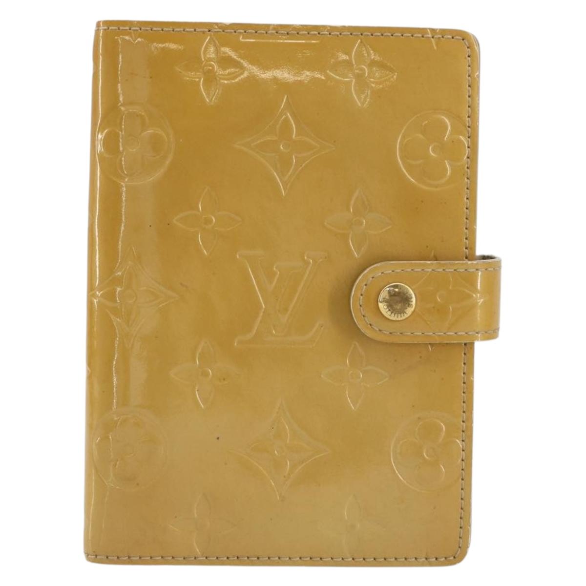 LOUIS VUITTON Monogram Vernis Agenda PM Cover Beige R21001 LV Auth 186685SM
