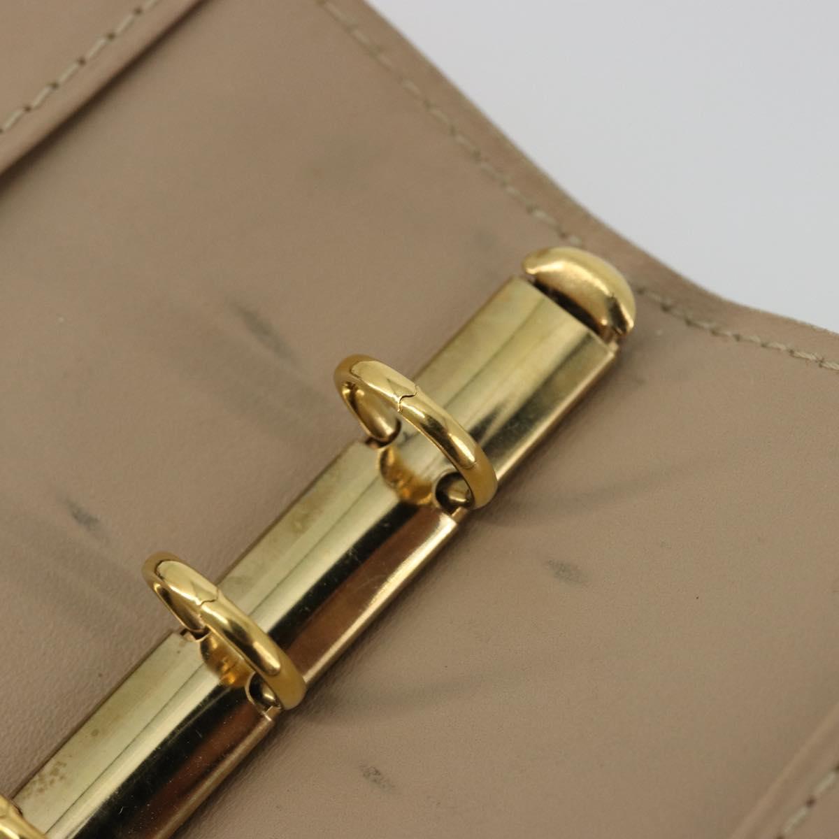 LOUIS VUITTON Monogram Vernis Agenda PM Cover Beige R21001 LV Auth 186685SM