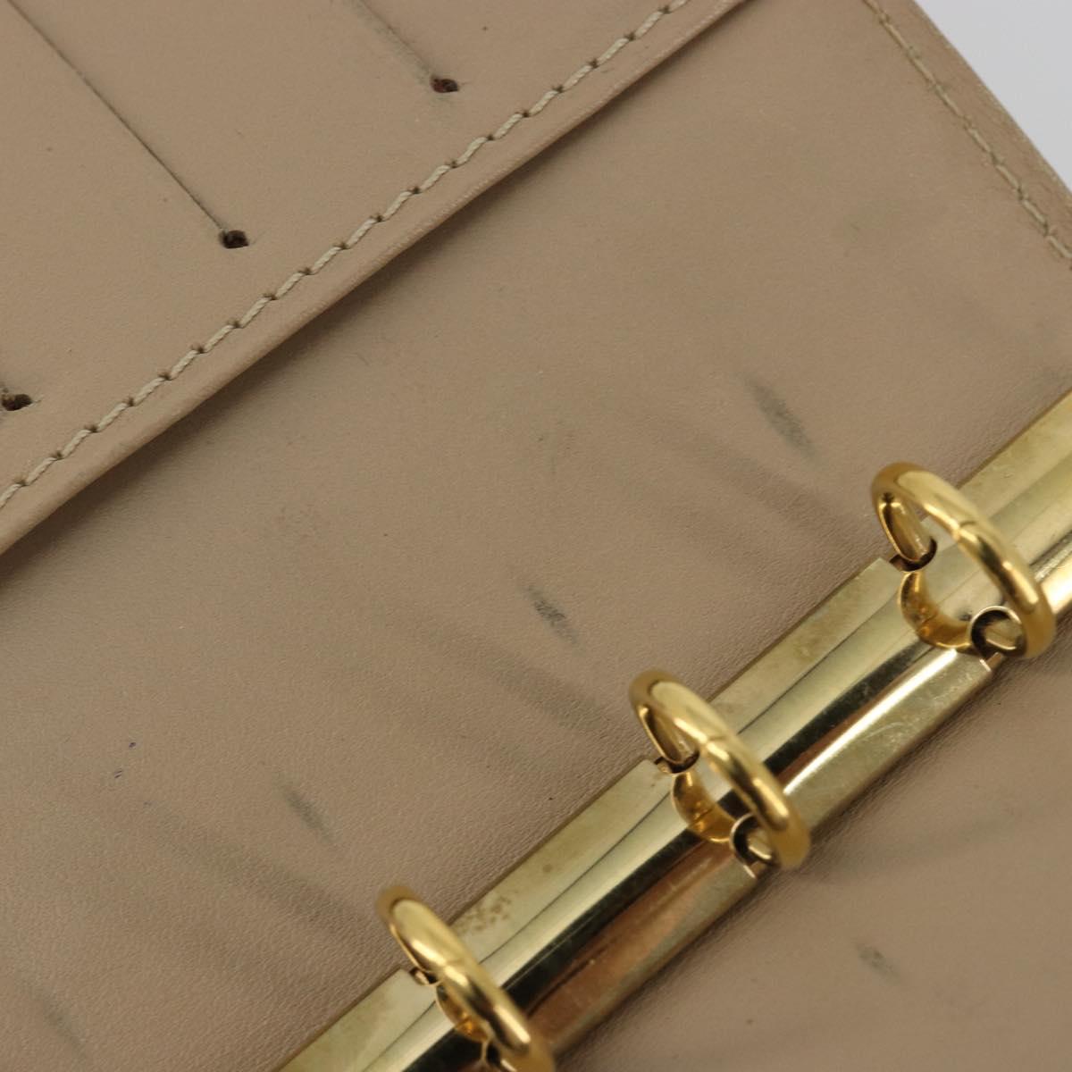 LOUIS VUITTON Monogram Vernis Agenda PM Cover Beige R21001 LV Auth 186685SM