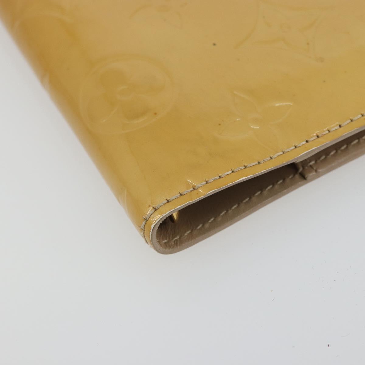 LOUIS VUITTON Monogram Vernis Agenda PM Cover Beige R21001 LV Auth 186685SM