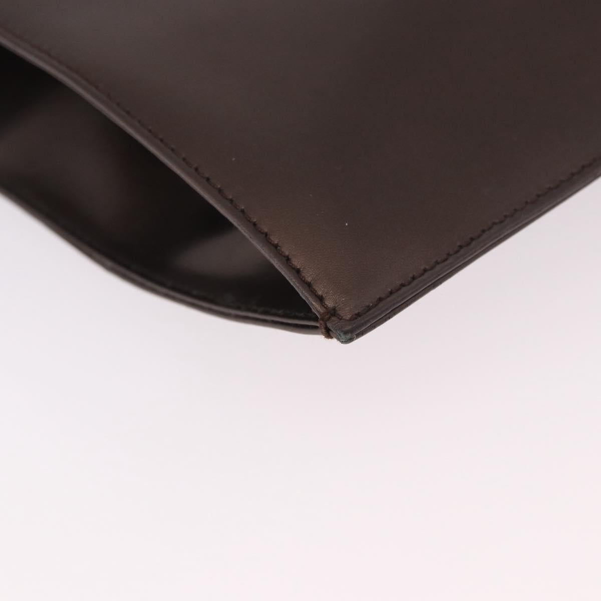 GUCCI Shoulder Bag Leather Brown 004 0406 0492 Auth 186696
