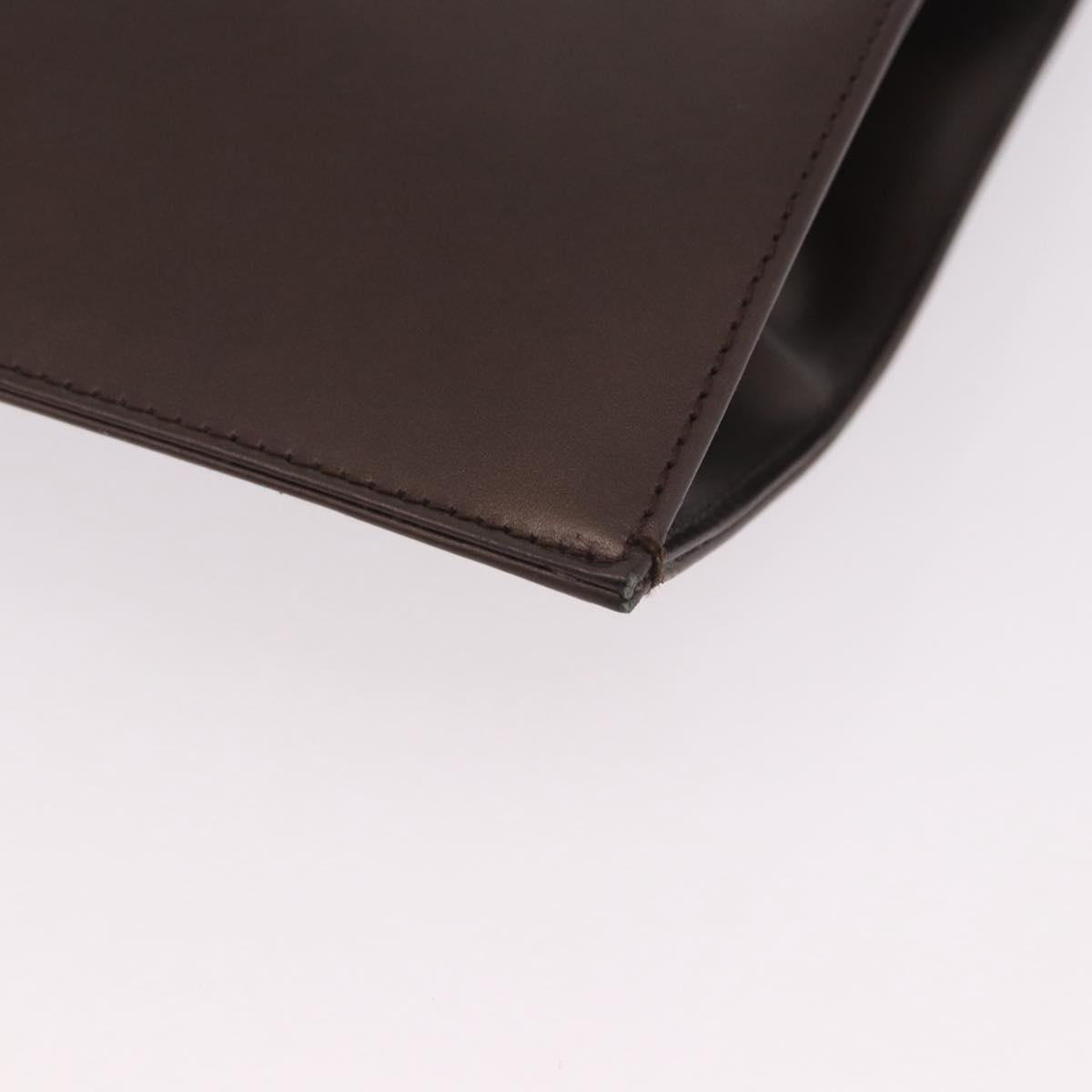 GUCCI Shoulder Bag Leather Brown 004 0406 0492 Auth 186696