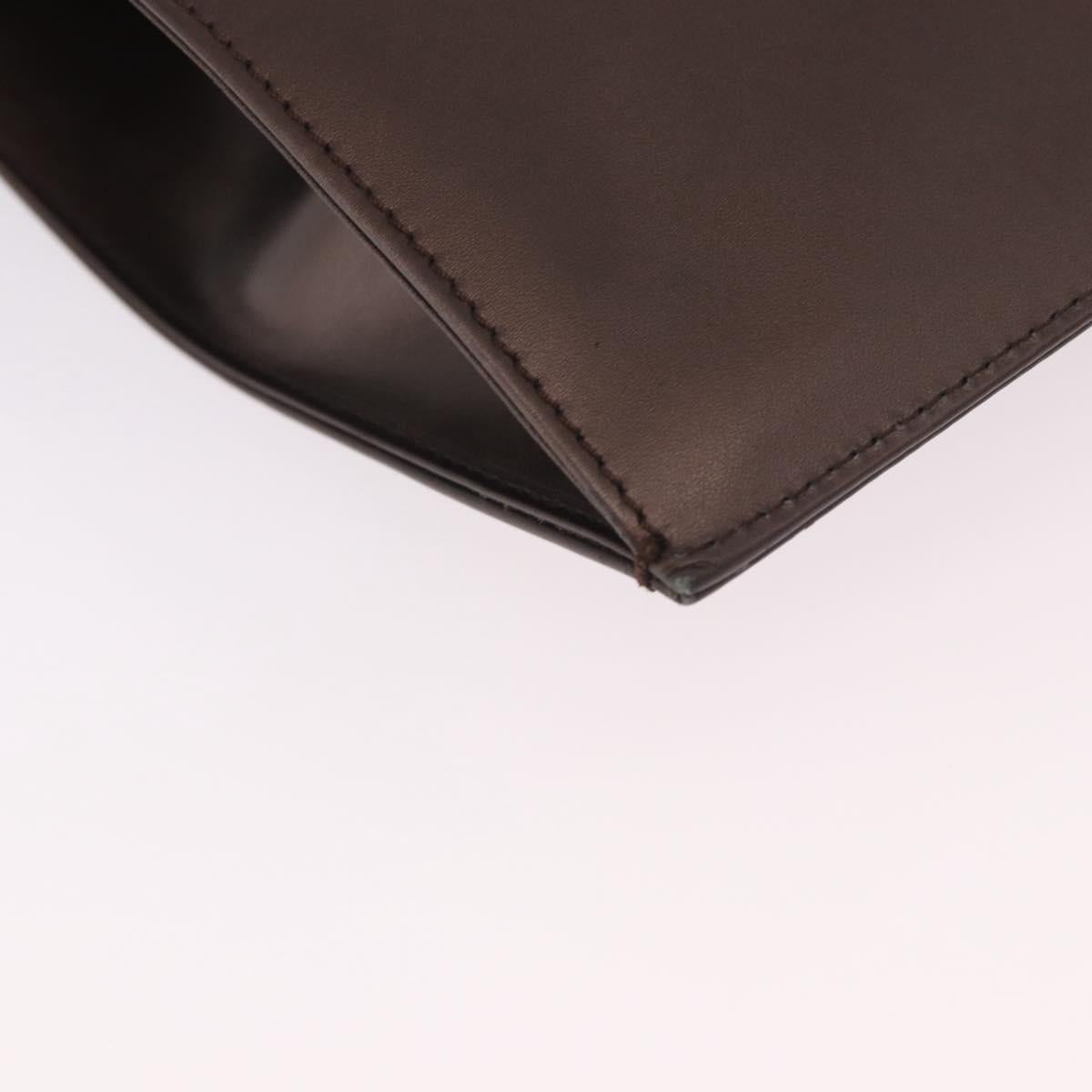 GUCCI Shoulder Bag Leather Brown 004 0406 0492 Auth 186696