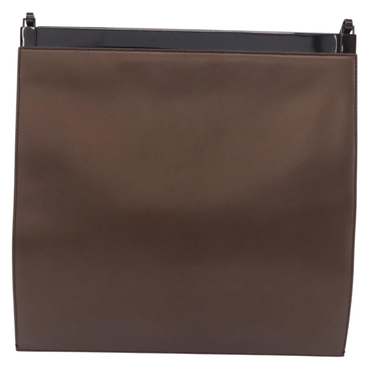 GUCCI Shoulder Bag Leather Brown 004 0406 0492 Auth 186696