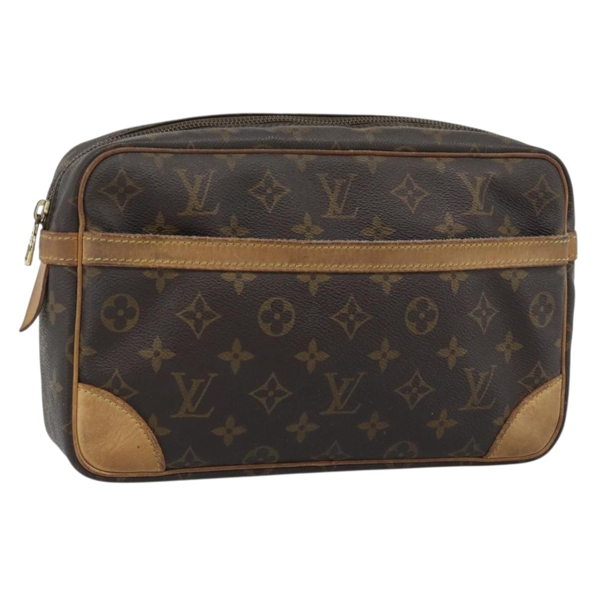 LOUIS VUITTON Monogram Compiegne 28 Clutch Bag M51845 LV Auth 186698