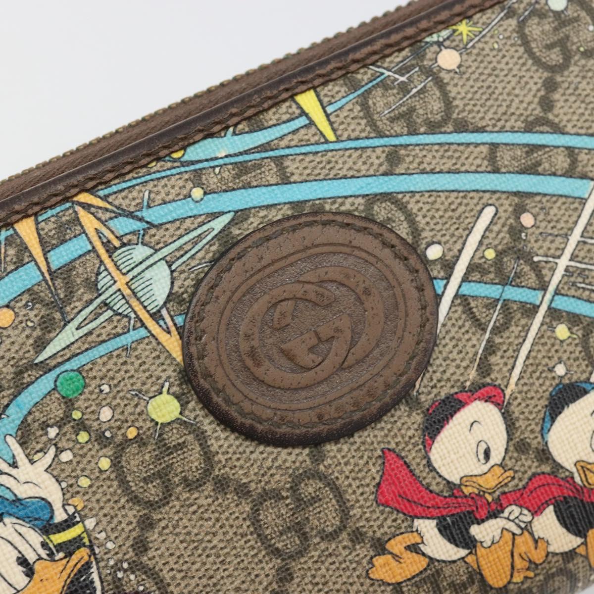 GUCCI GG Supreme Wallet PVC Beige 647940 Auth 186699A