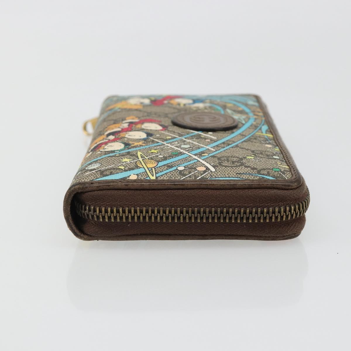 GUCCI GG Supreme Wallet PVC Beige 647940 Auth 186699A