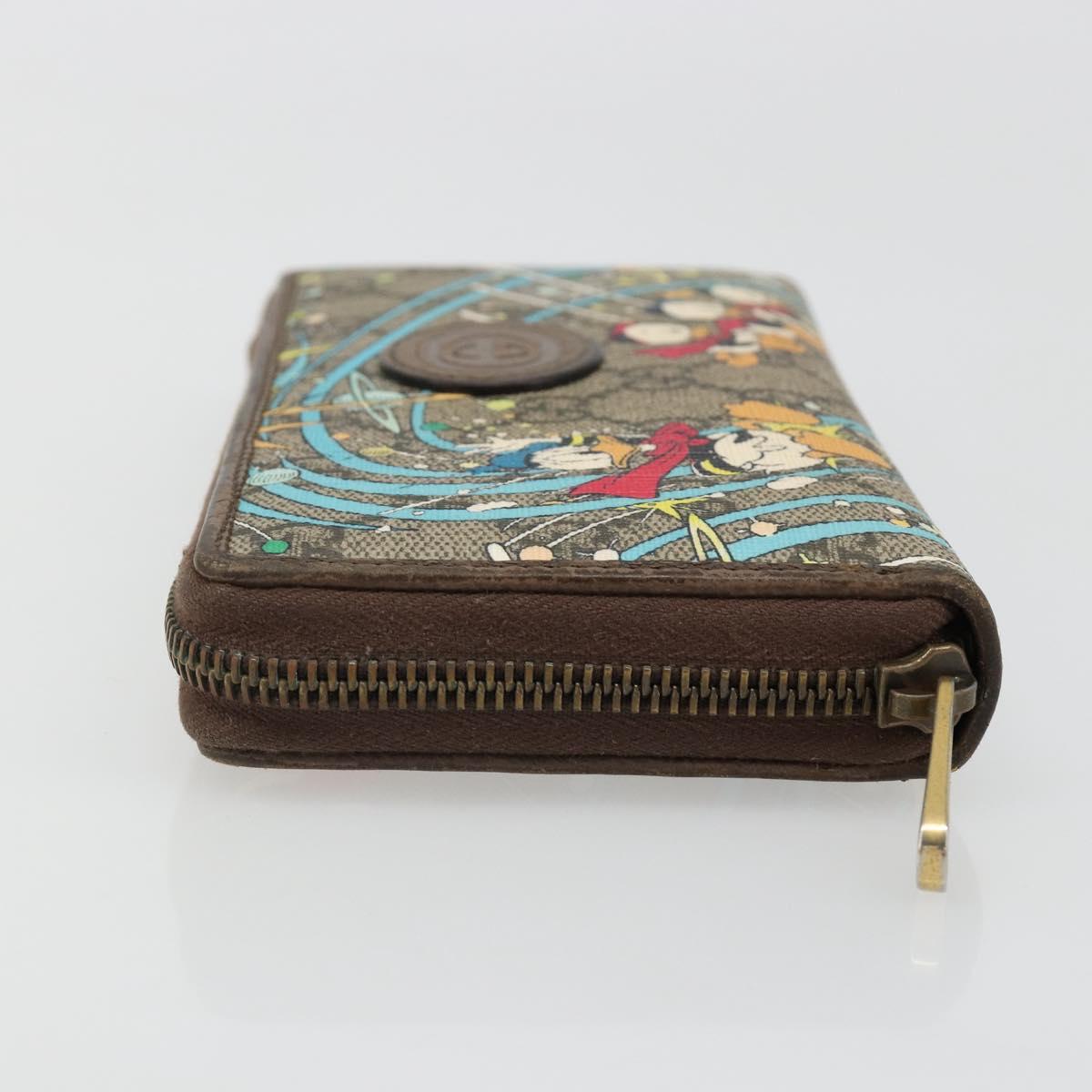 GUCCI GG Supreme Wallet PVC Beige 647940 Auth 186699A