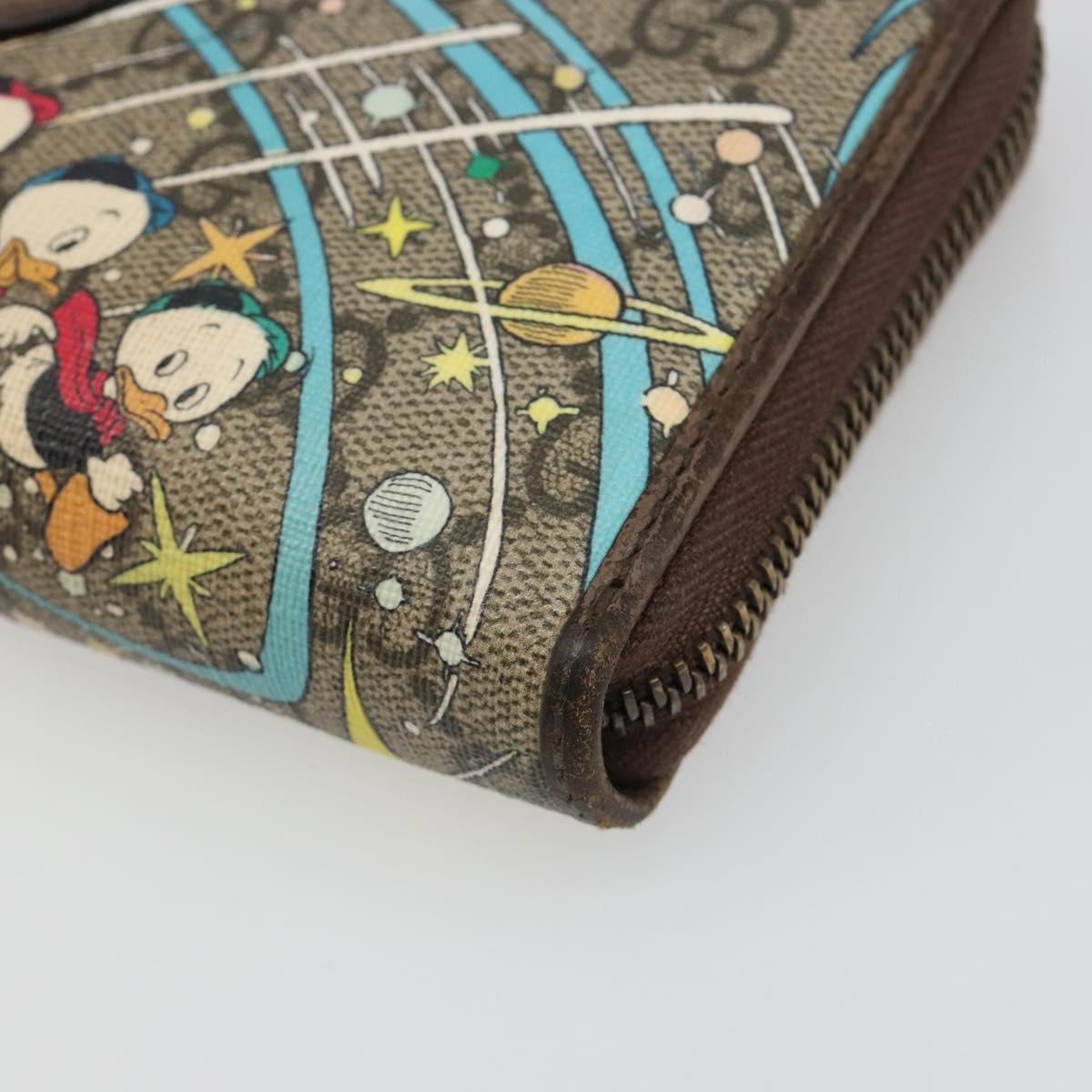 GUCCI GG Supreme Wallet PVC Beige 647940 Auth 186699A