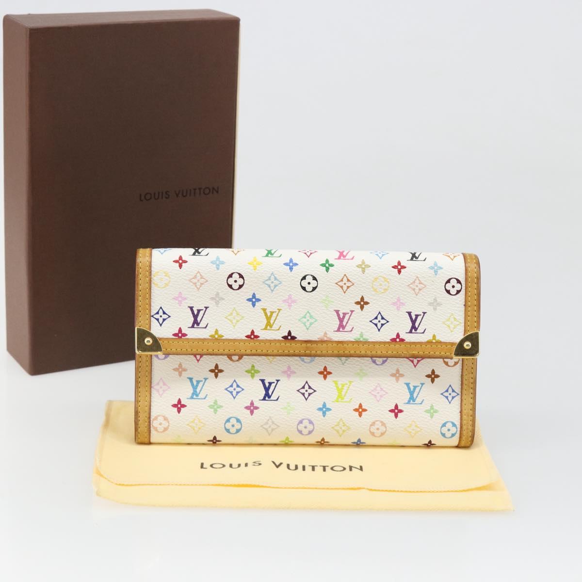 LOUIS VUITTON Multicolor Porte Tresor International Wallet M92659 Auth 186700A