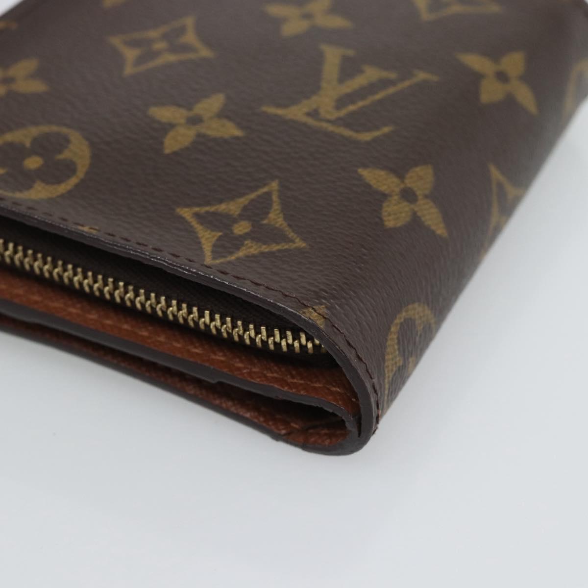 LOUIS VUITTON Monogram Compact Zip Wallet M61667 LV Auth 186702A