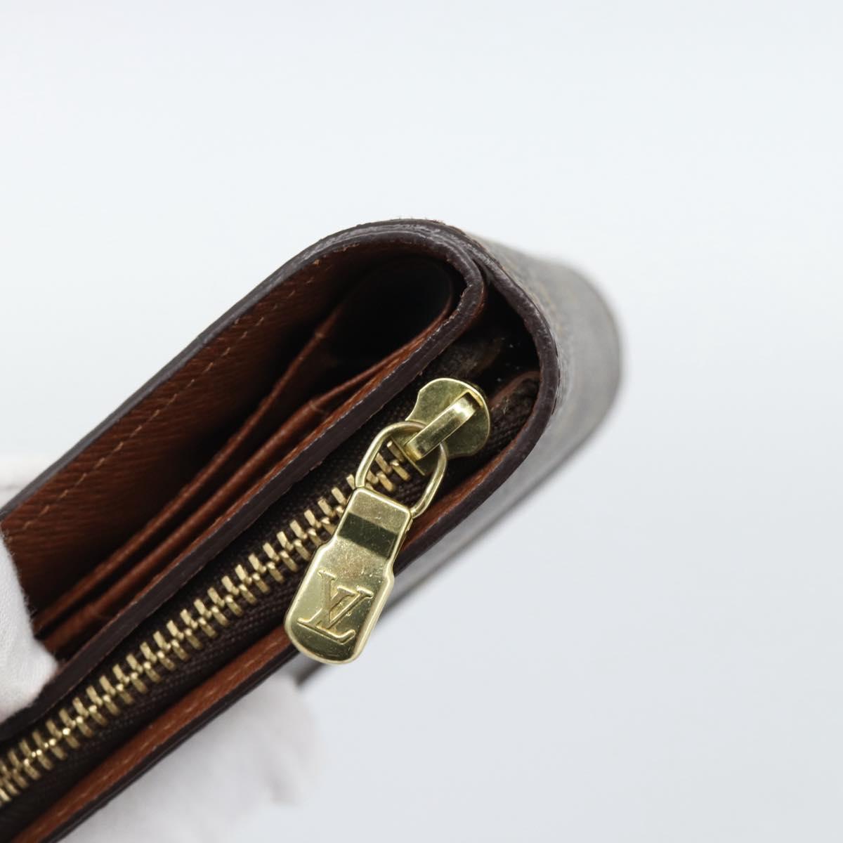LOUIS VUITTON Monogram Compact Zip Wallet M61667 LV Auth 186702A