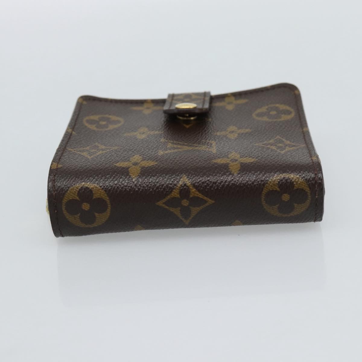 LOUIS VUITTON Monogram Compact Zip Wallet M61667 LV Auth 186702A