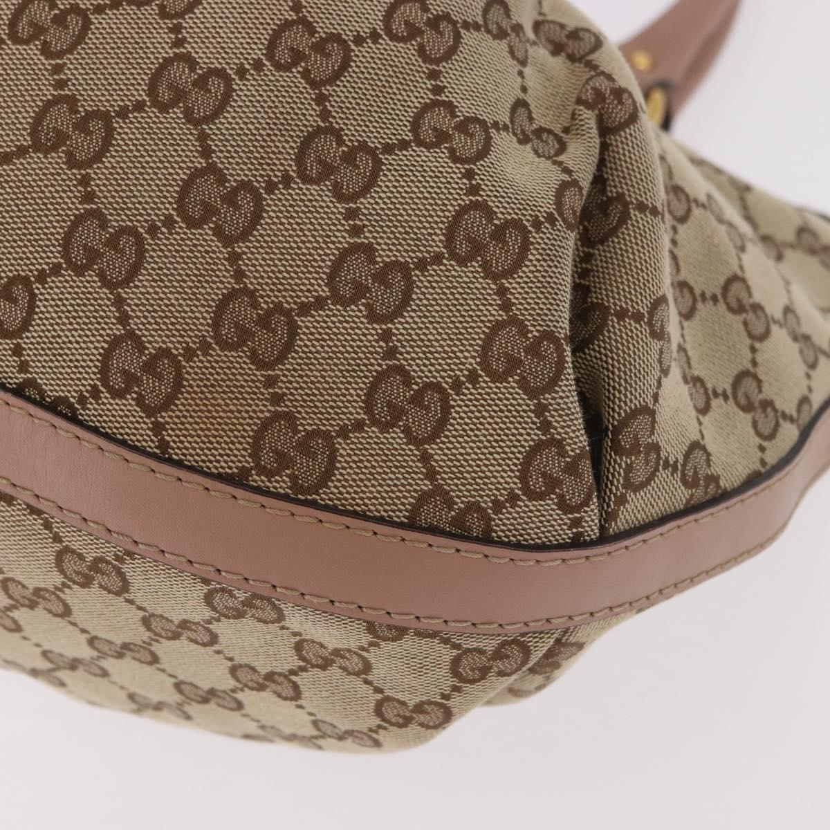 GUCCI GG Canvas Tote Bag Beige Gold 269953 Auth 186704A