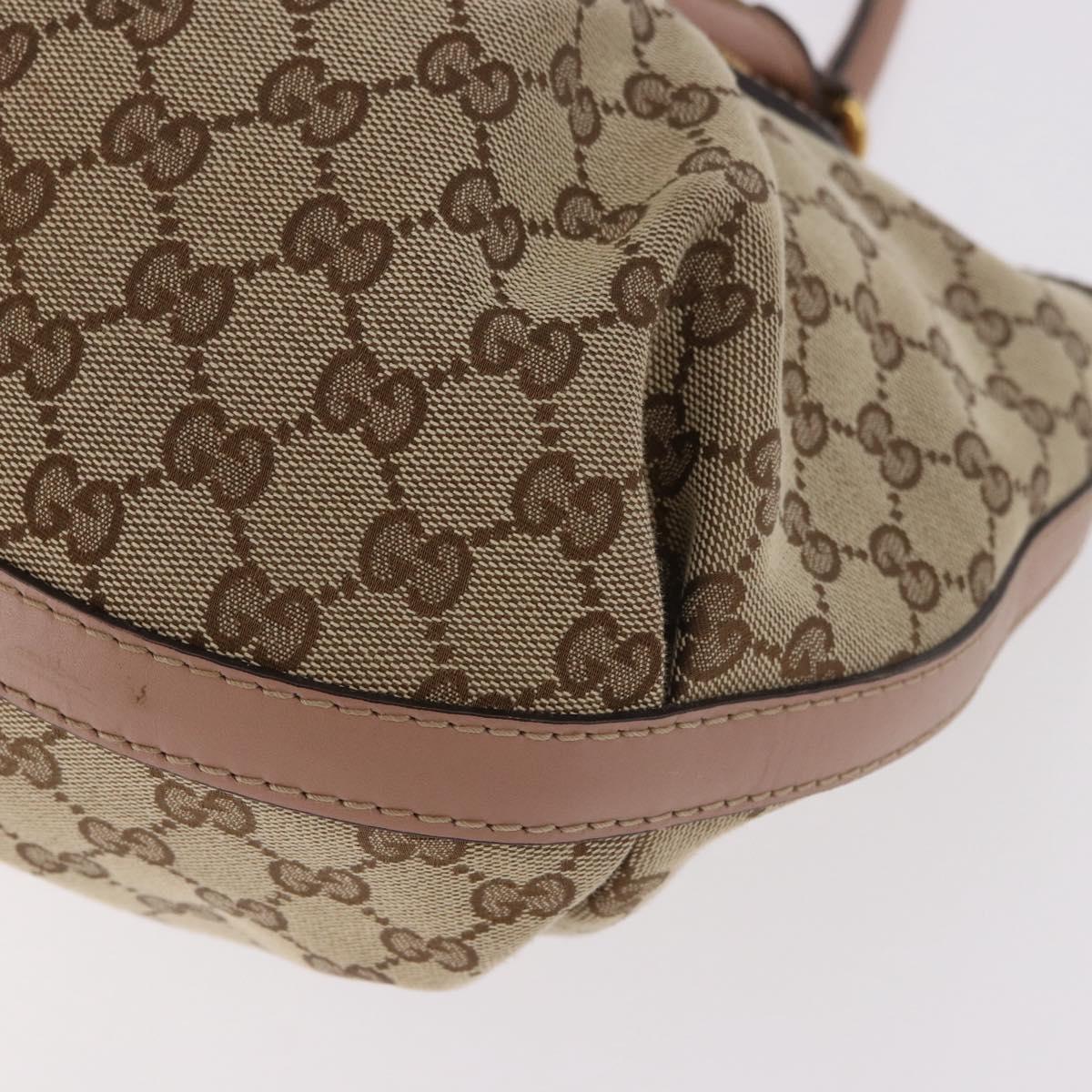 GUCCI GG Canvas Tote Bag Beige Gold 269953 Auth 186704A