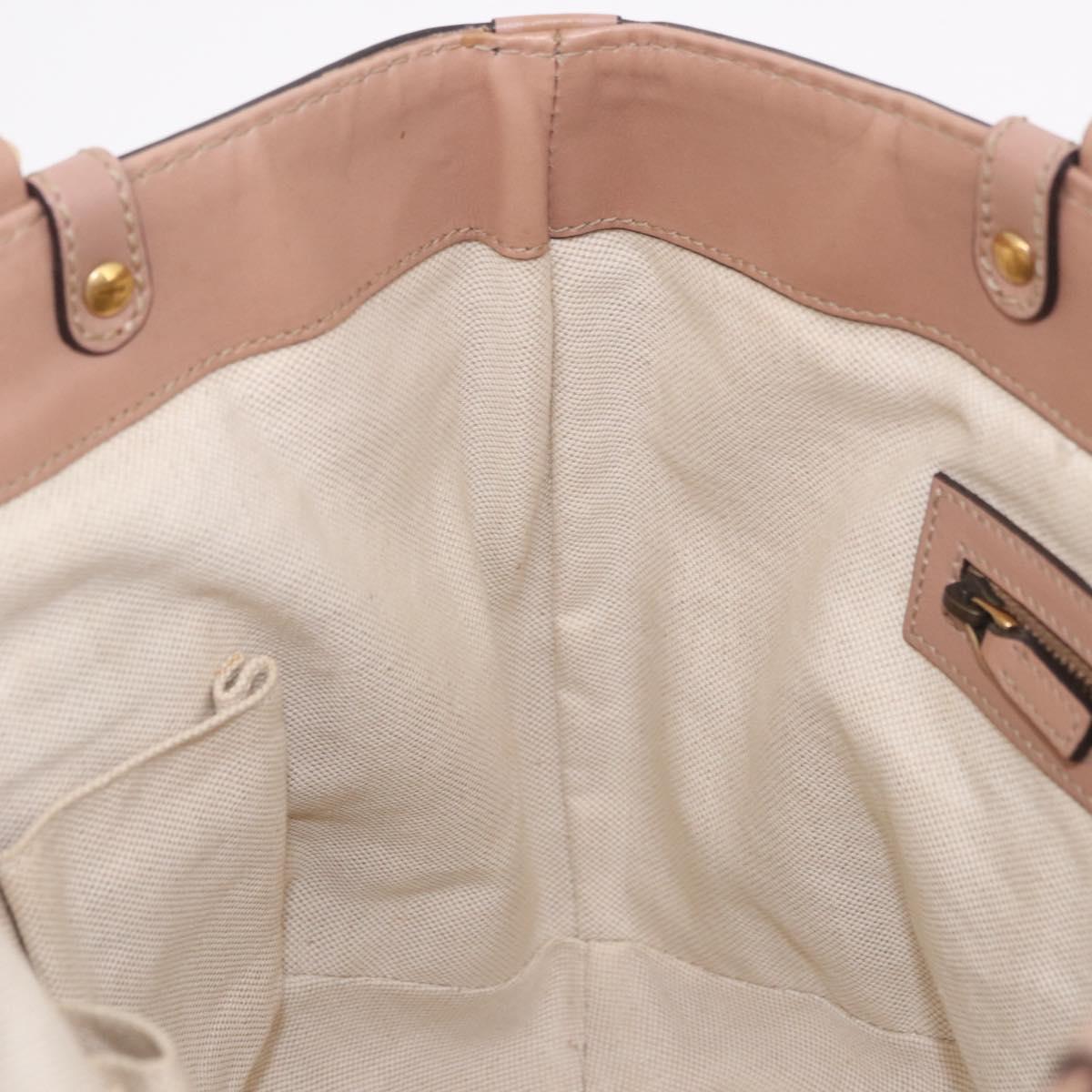 GUCCI GG Canvas Tote Bag Beige Gold 269953 Auth 186704A