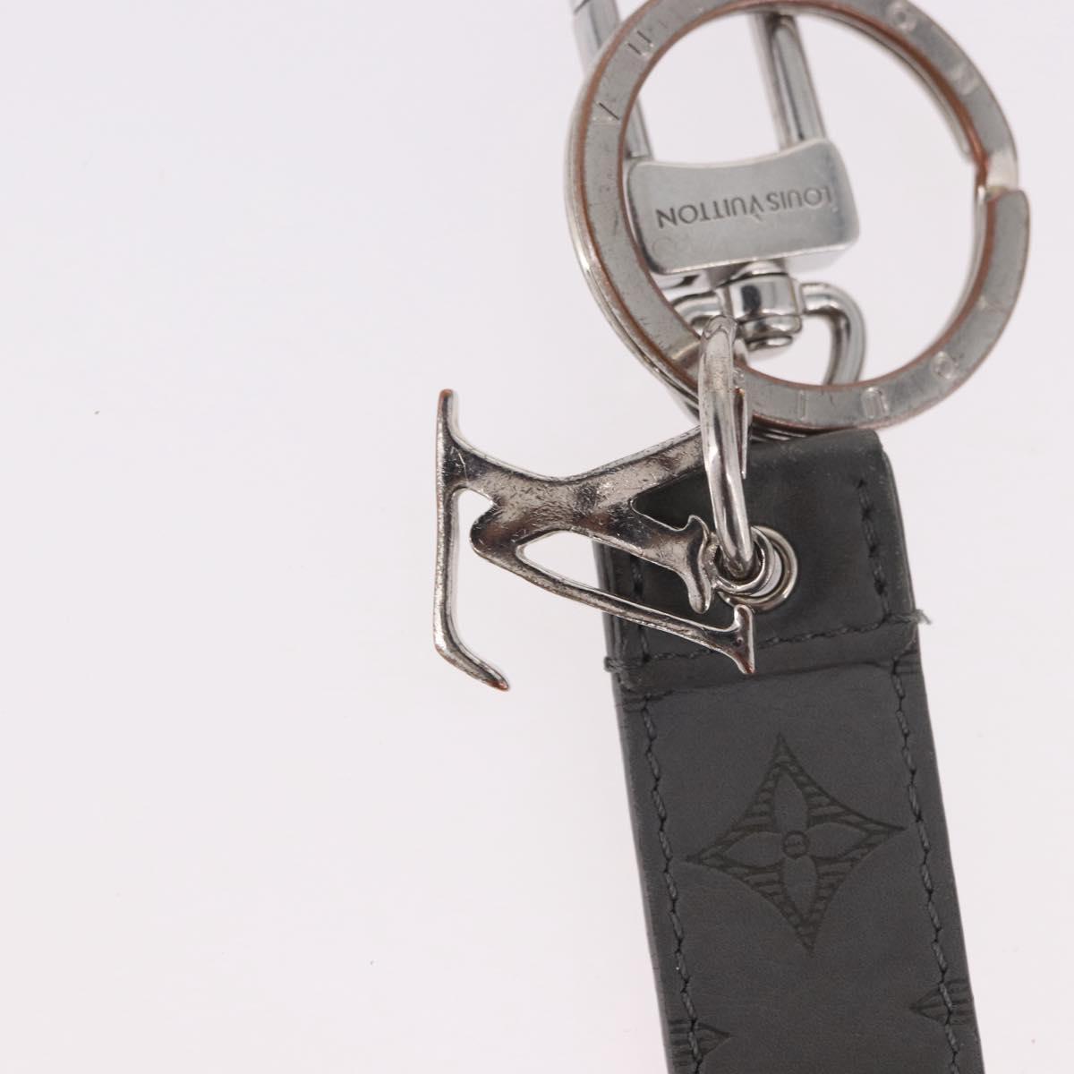 LOUIS VUITTON Bag Charm Leather Gray Silver M00893 LV Auth 186716