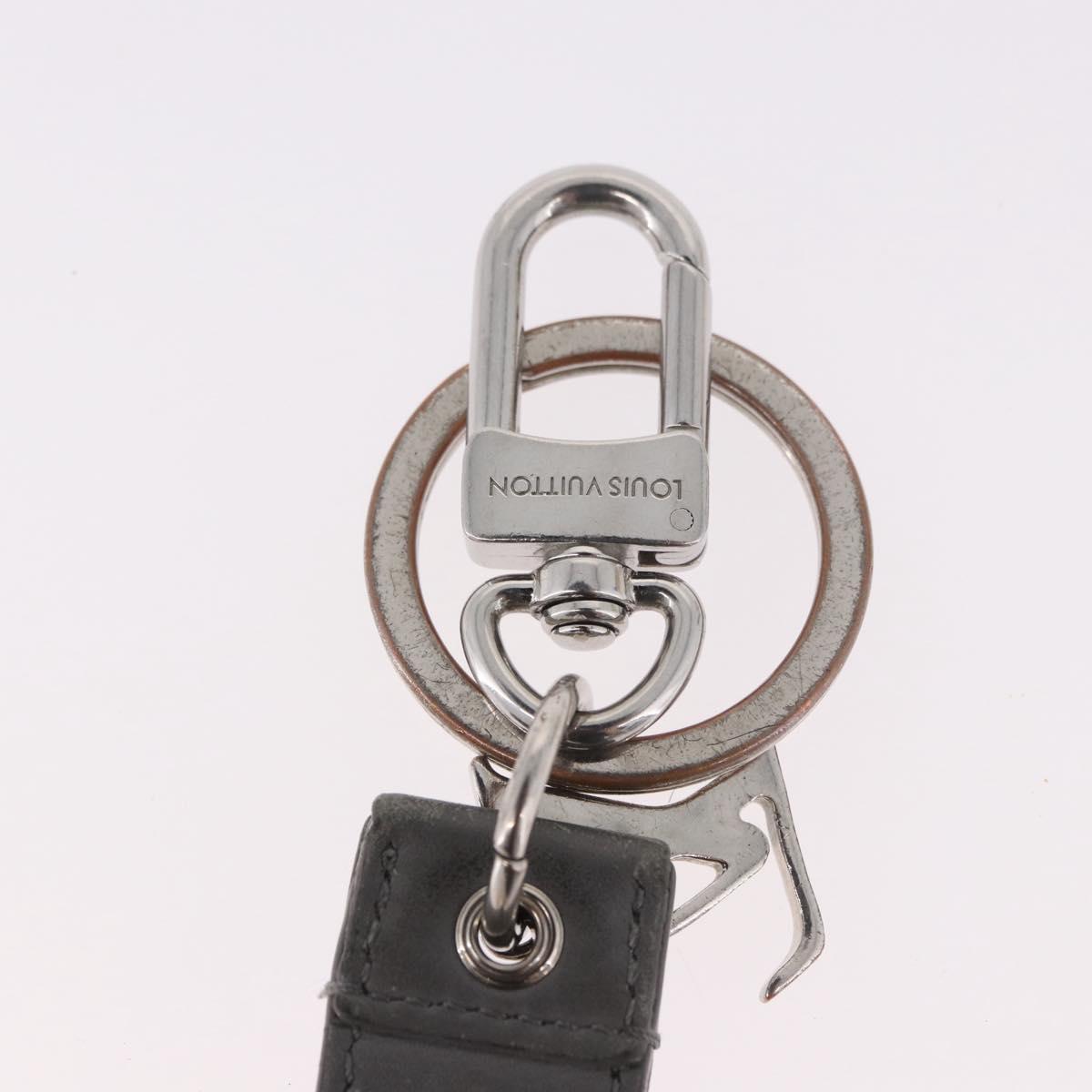 LOUIS VUITTON Bag Charm Leather Gray Silver M00893 LV Auth 186716