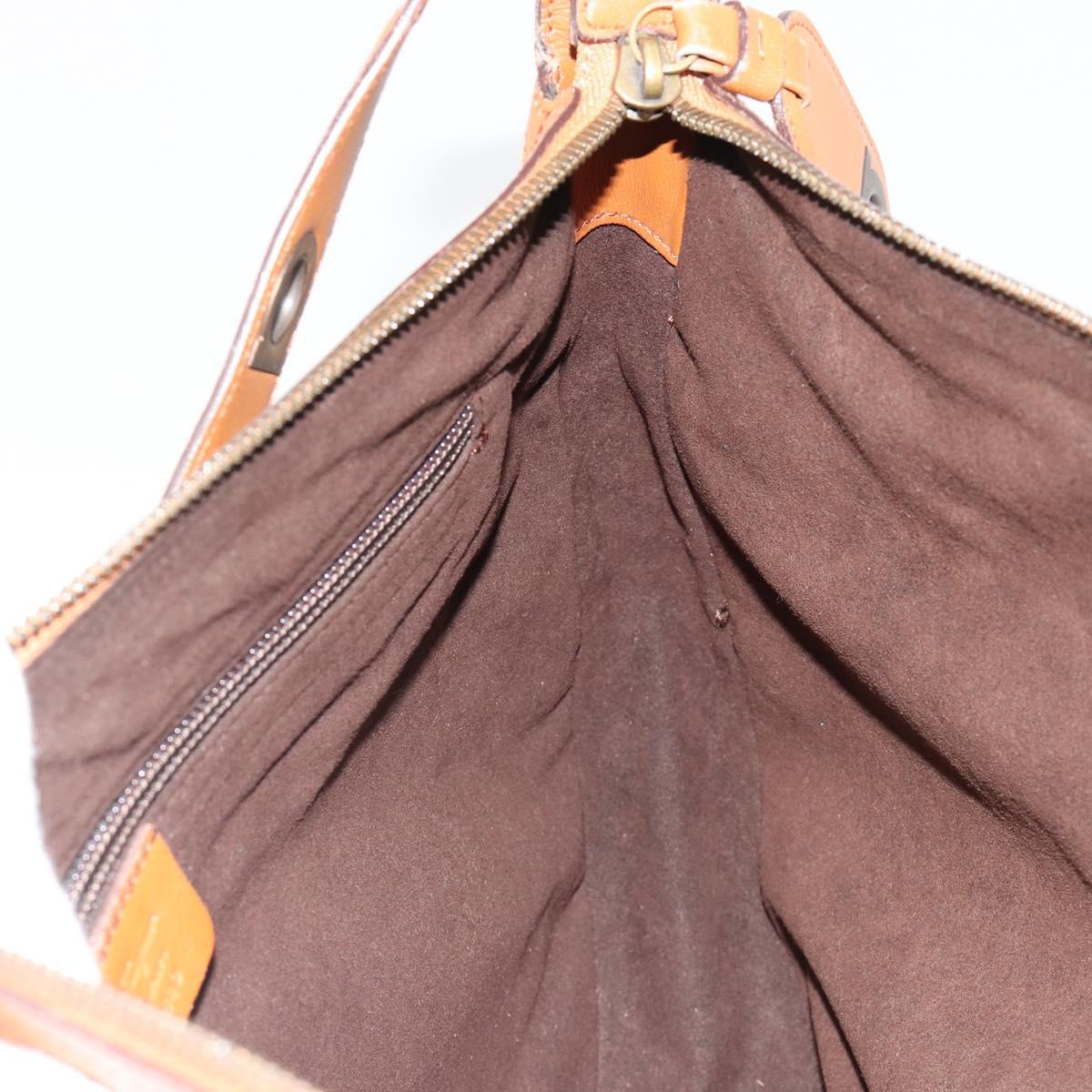 Salvatore Ferragamo Shoulder Bag Leather Brown Auth 186806A