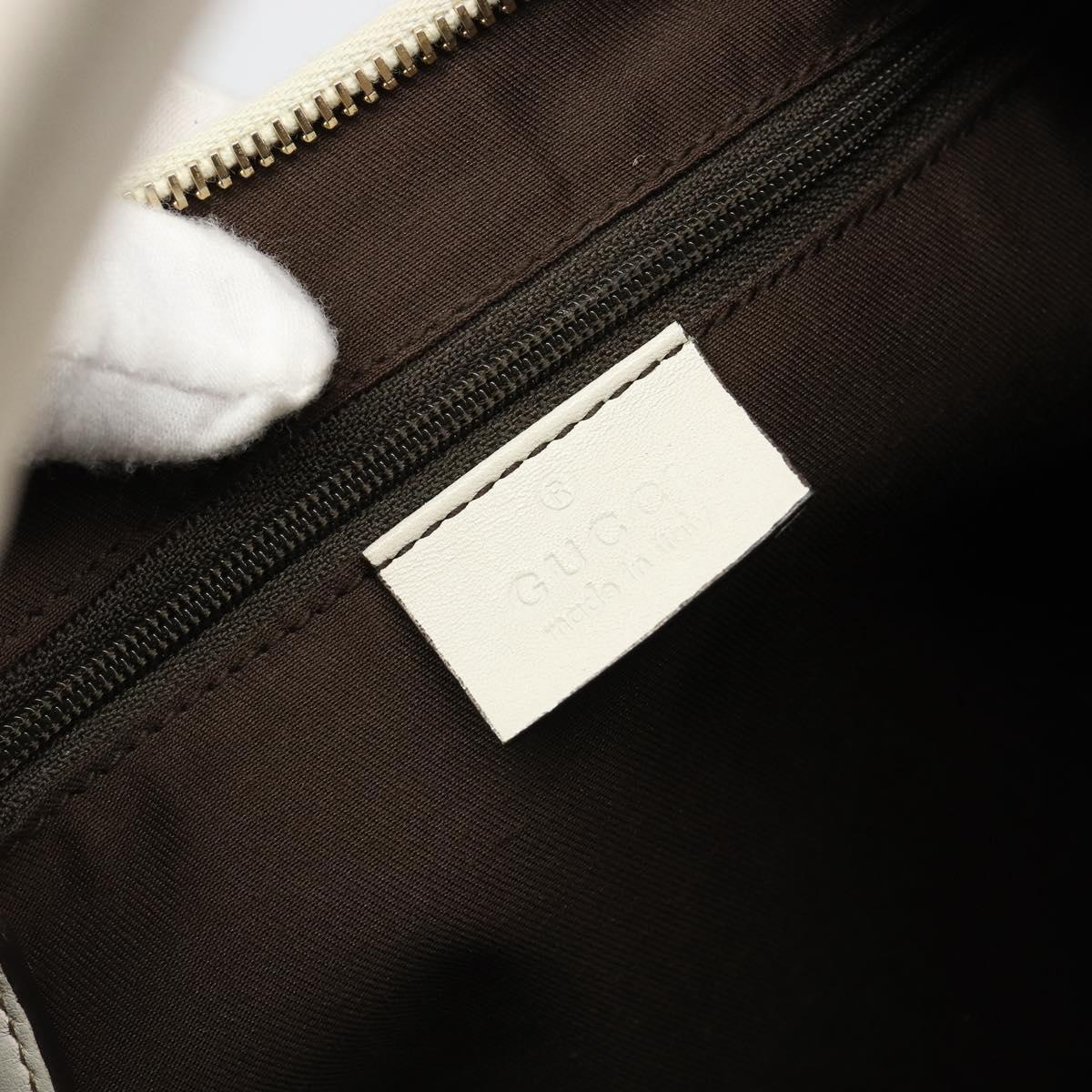 GUCCI GG Canvas Abbey Shoulder Bag Beige Gold 190525 Auth 186811V
