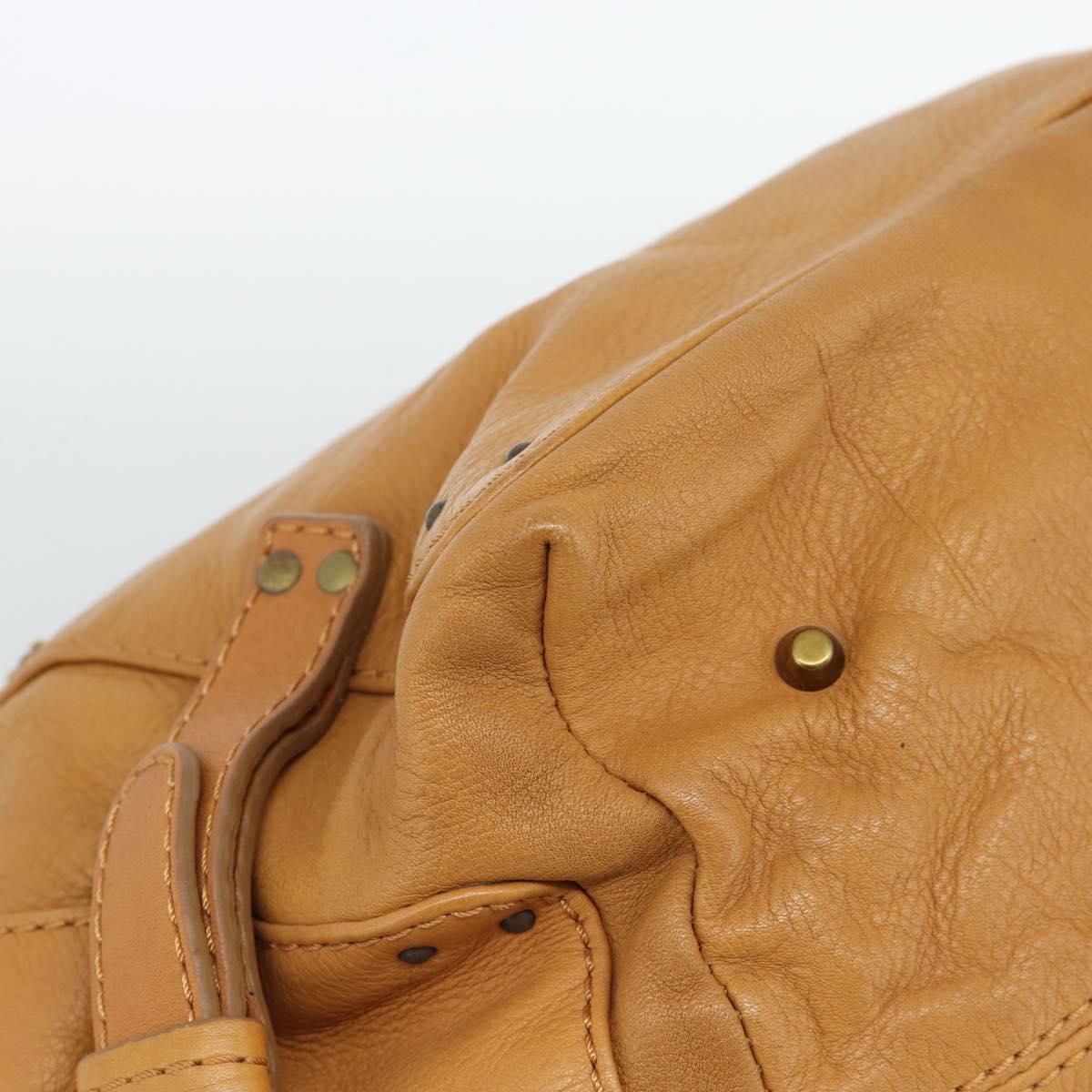 Chloe Paddington Shoulder Bag Leather Brown Gold Silver Auth 186824M