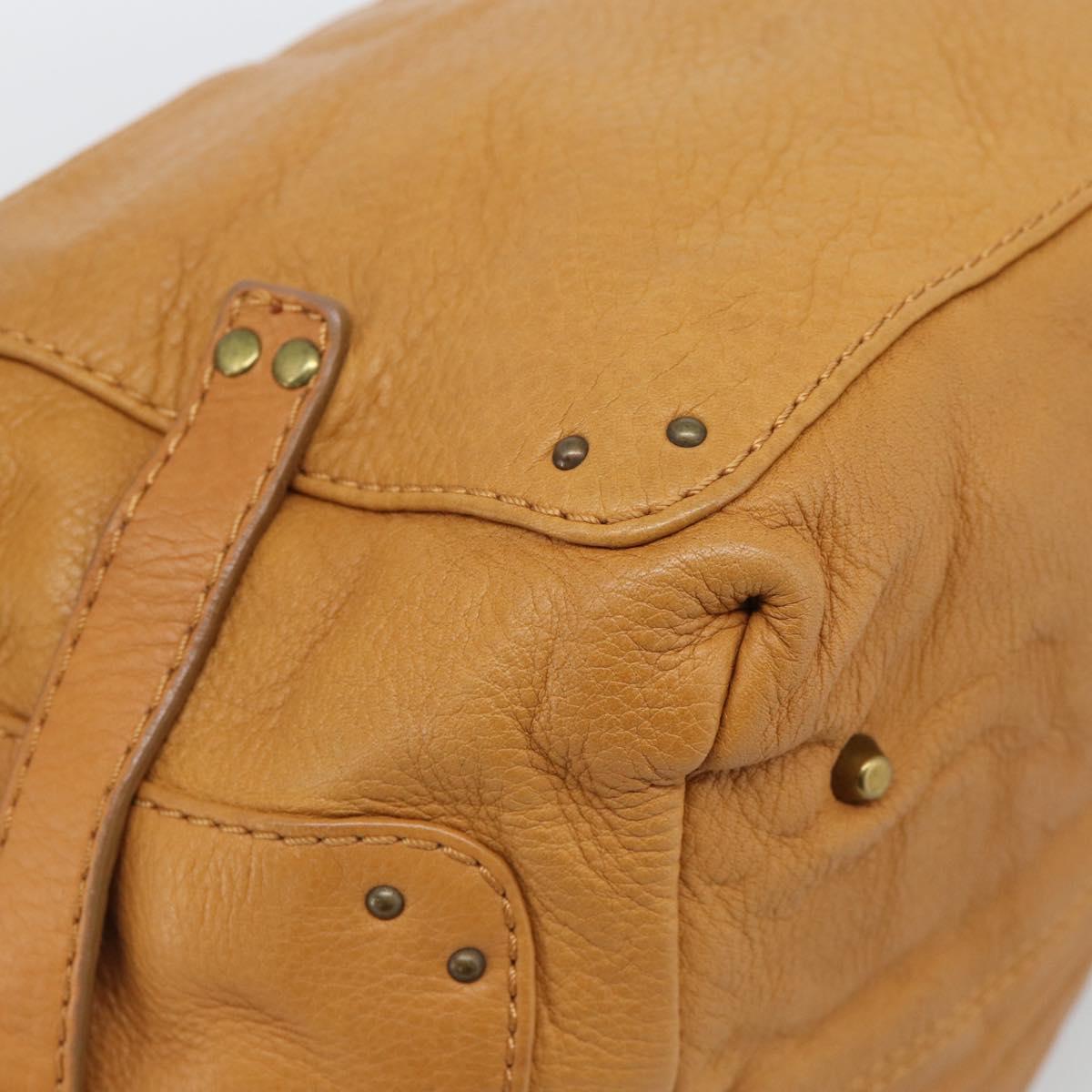 Chloe Paddington Shoulder Bag Leather Brown Gold Silver Auth 186824M