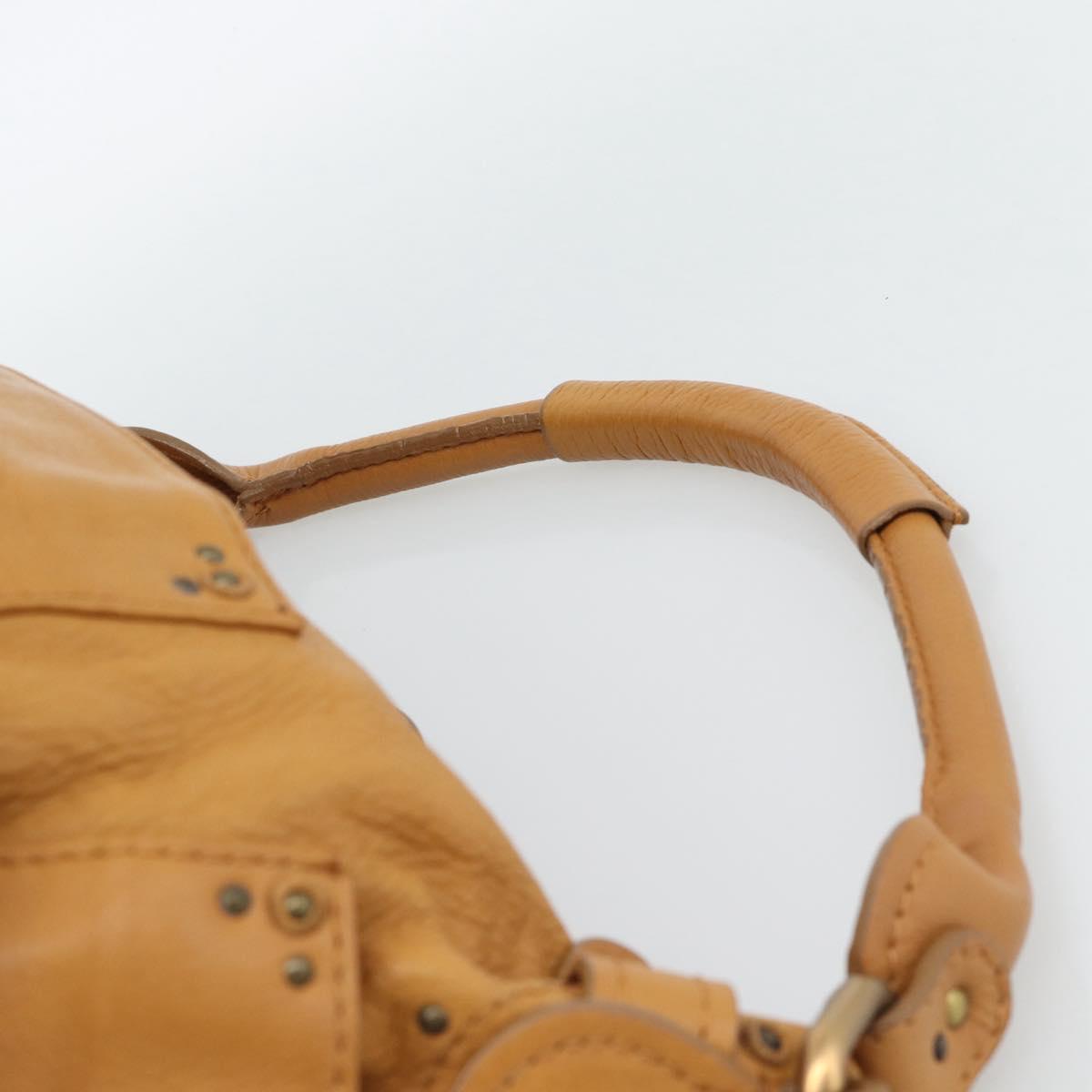 Chloe Paddington Shoulder Bag Leather Brown Gold Silver Auth 186824M