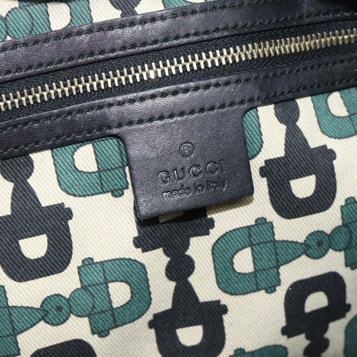 GUCCI GG Canvas Guccissima Tote Bag Leather Black Gold 137621 Auth 186827V
