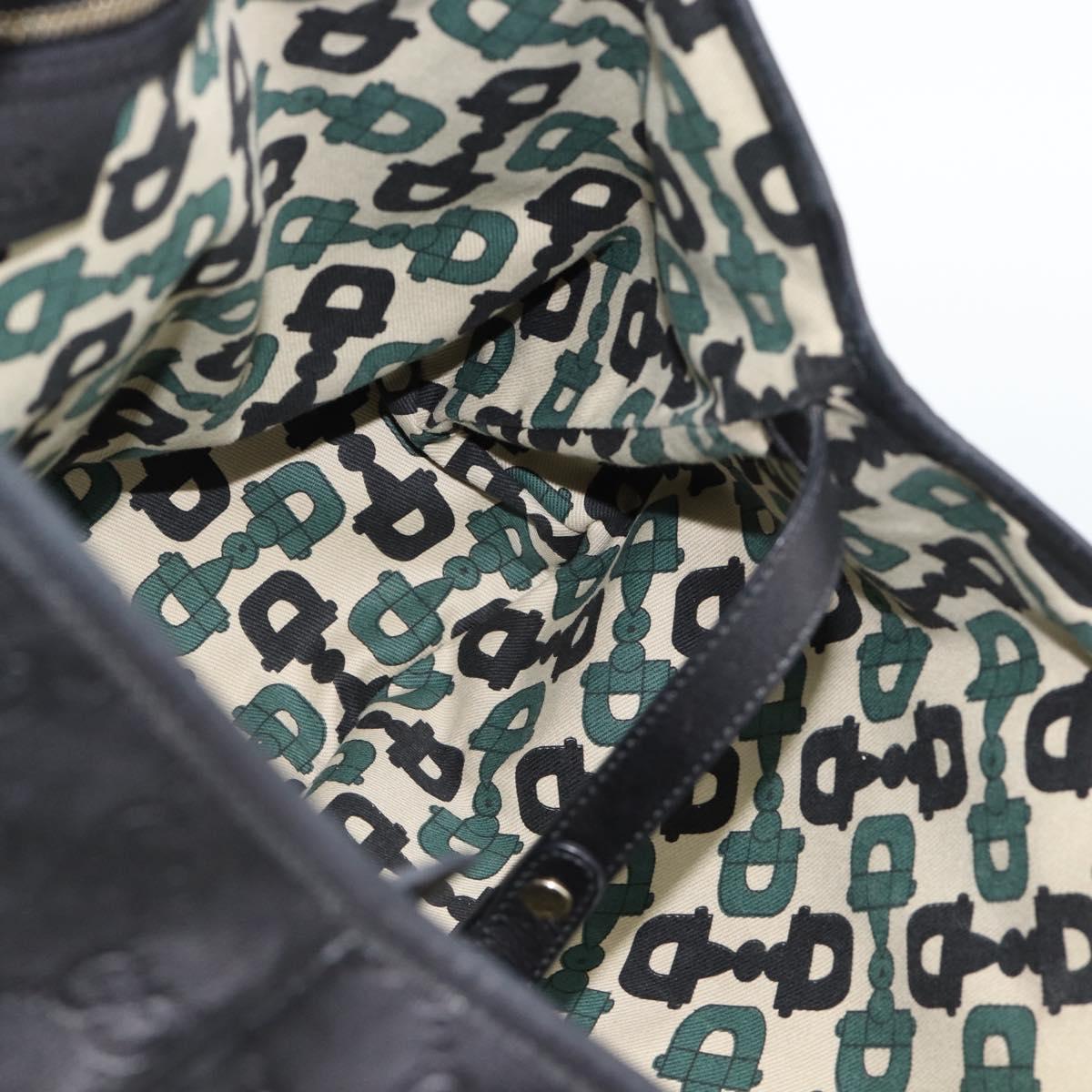 GUCCI GG Canvas Guccissima Tote Bag Leather Black Gold 137621 Auth 186827V