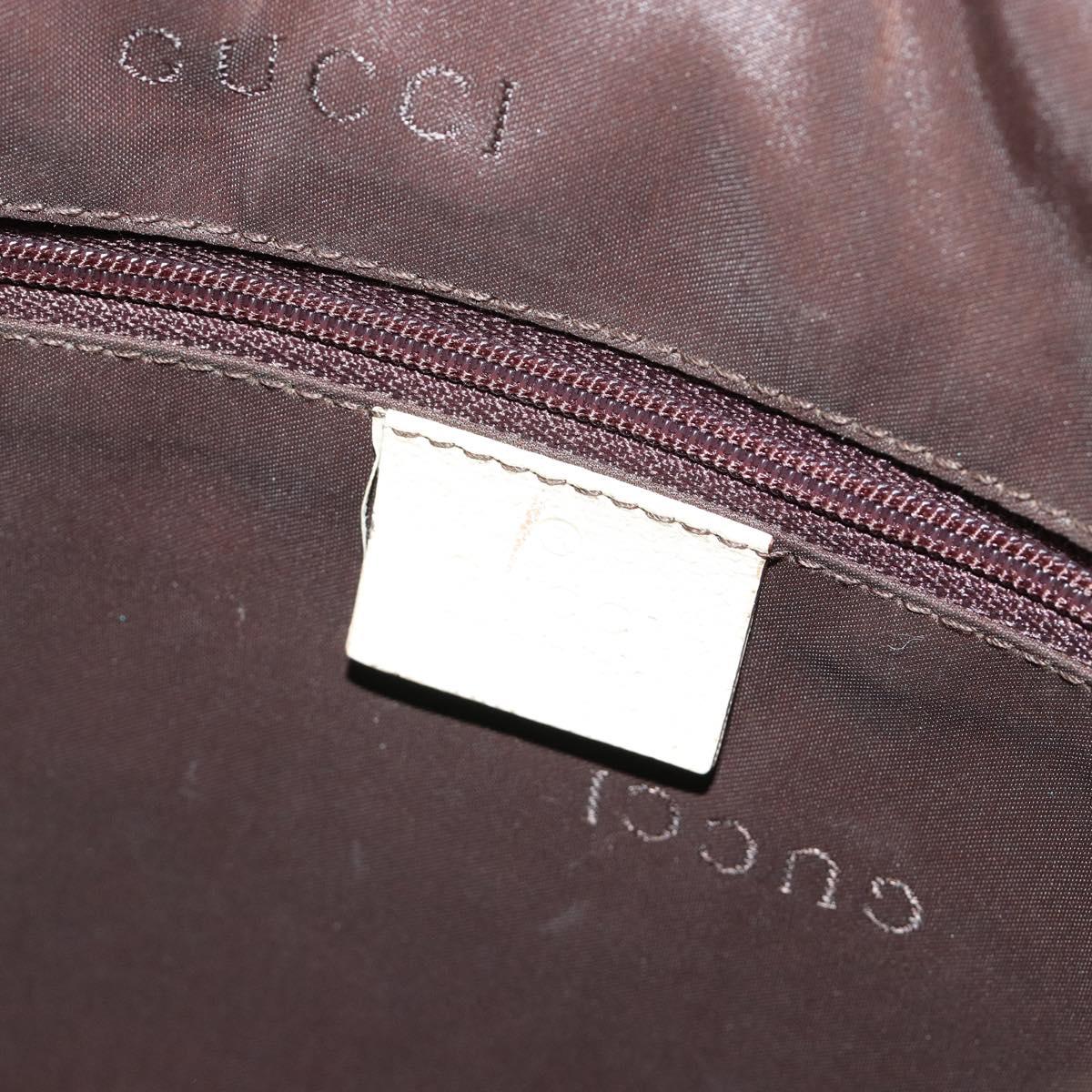 GUCCI Hand Bag Canvas Ivory Silver 001 3766 Auth 186840