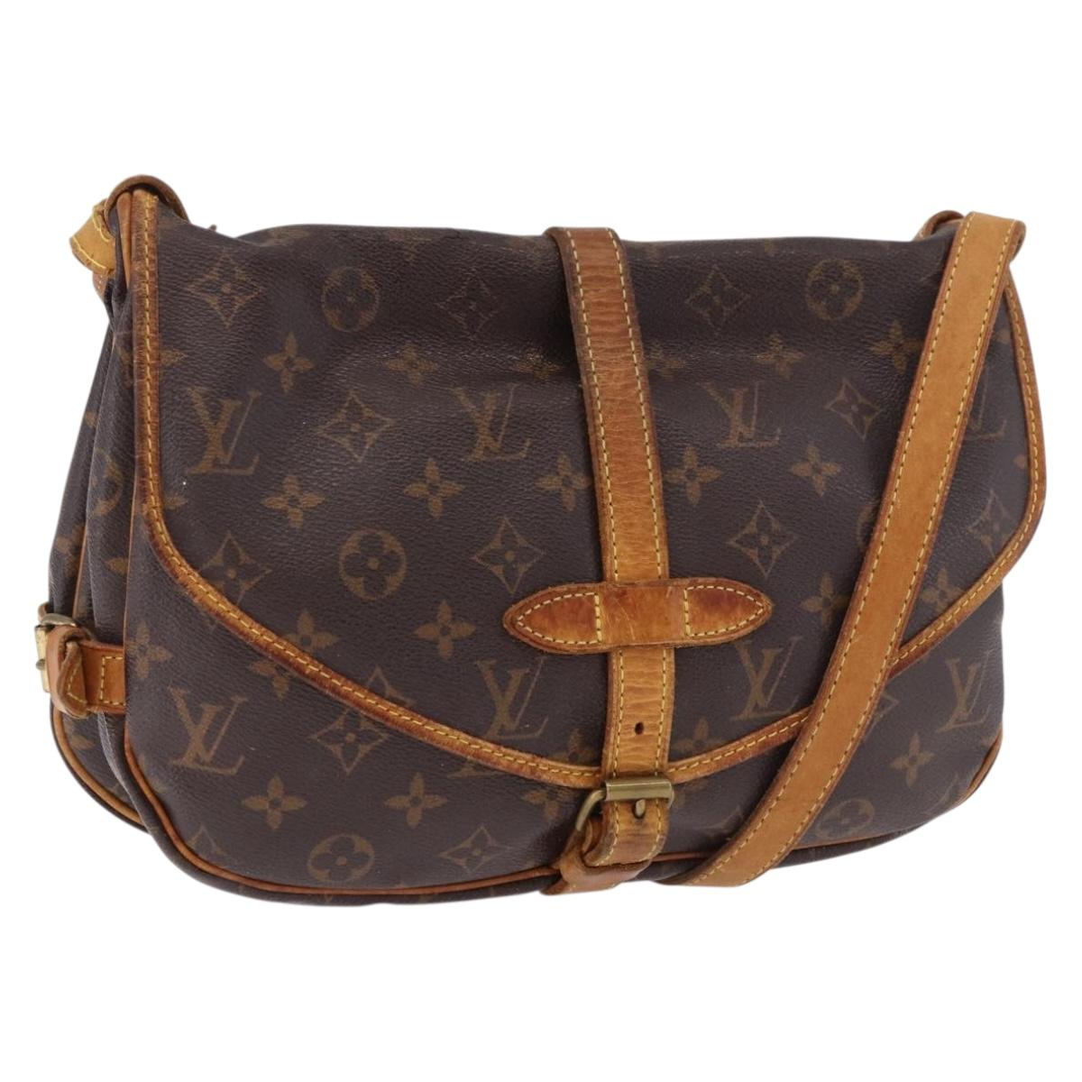 LOUIS VUITTON Monogram Saumur 30 Shoulder Bag M42256 LV Auth 186859