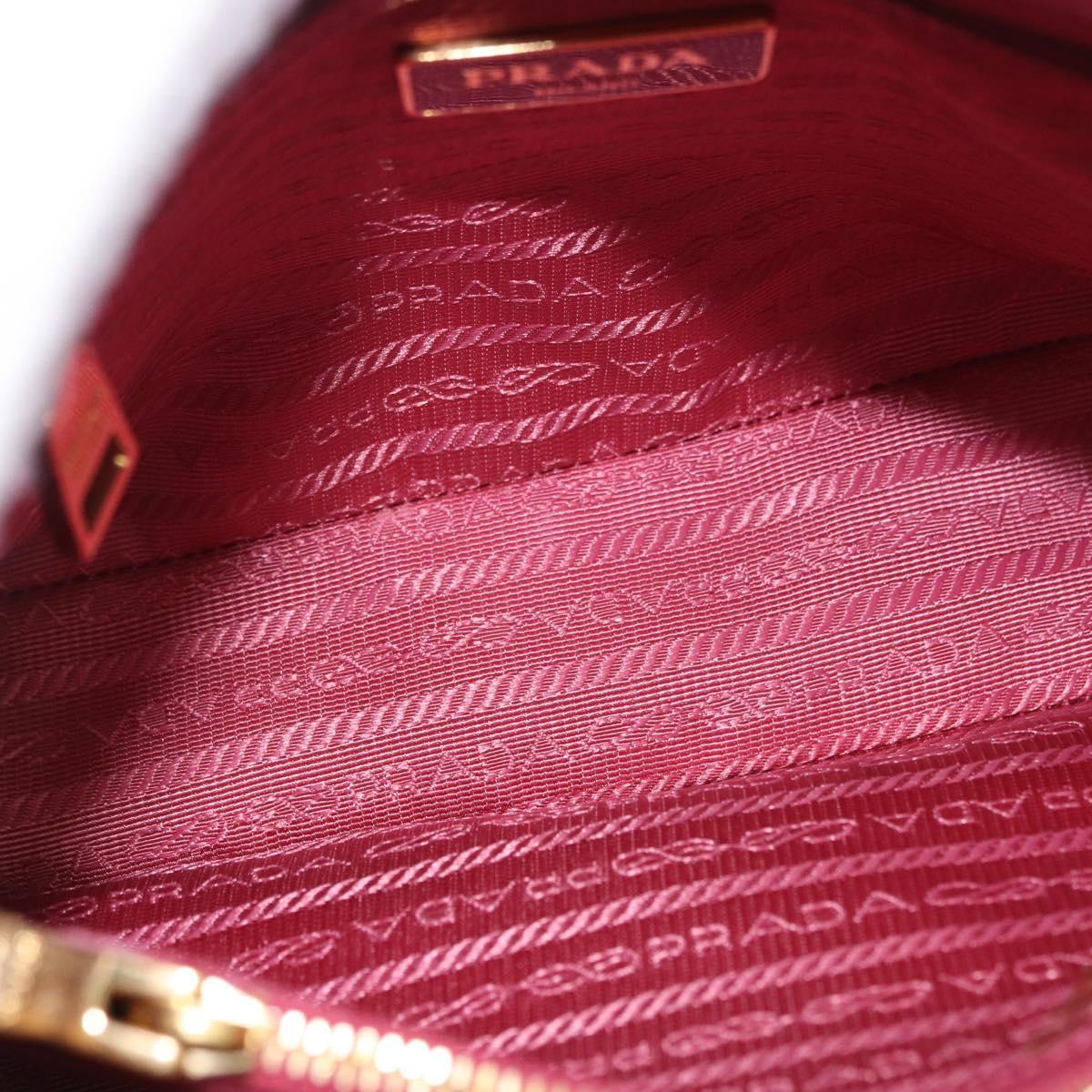 PRADA Hand Bag Saffiano Leather 2way Pink Gold Auth 186860V