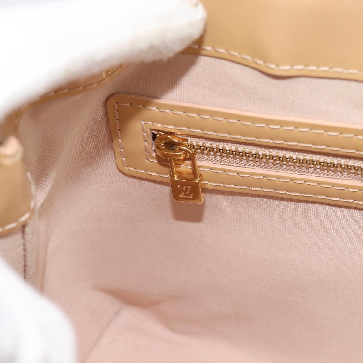 LOUIS VUITTON Monogram Vernis Wilshire PM Hand Bag Broncorail M91452 Auth 186866