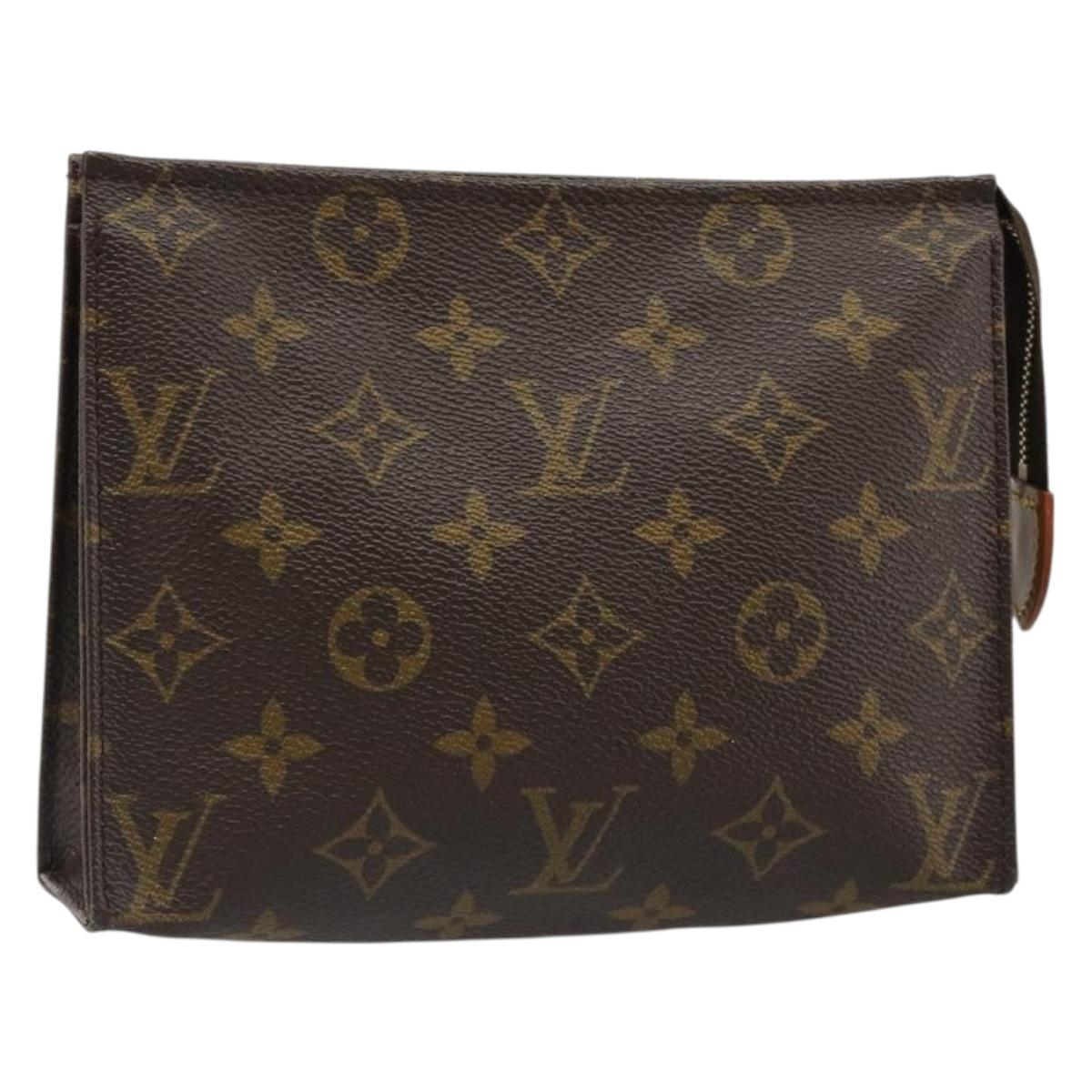 LOUIS VUITTON Monogram Poche Toilette 19 Pouch M47544 LV Auth 186870