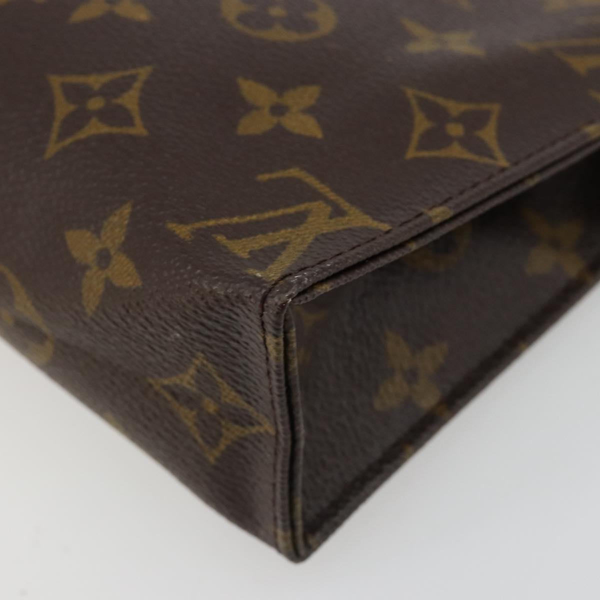 LOUIS VUITTON Monogram Poche Toilette 19 Pouch M47544 LV Auth 186870