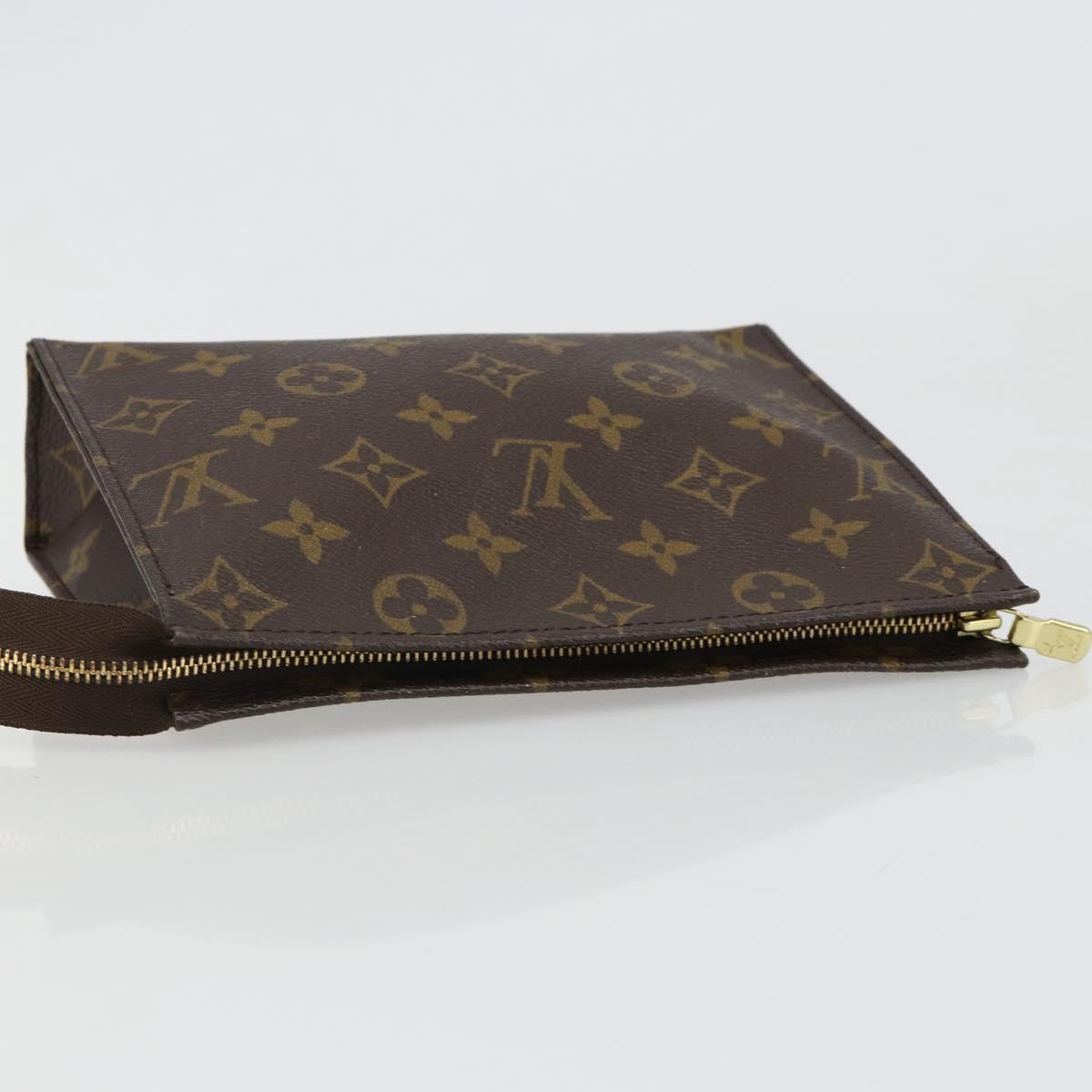 LOUIS VUITTON Monogram Poche Toilette 19 Pouch M47544 LV Auth 186870