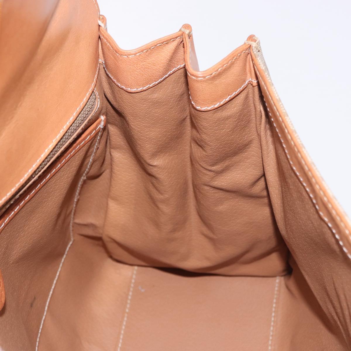 CELINE Macadam Canvas Hand Bag PVC Beige Gold Auth 186876