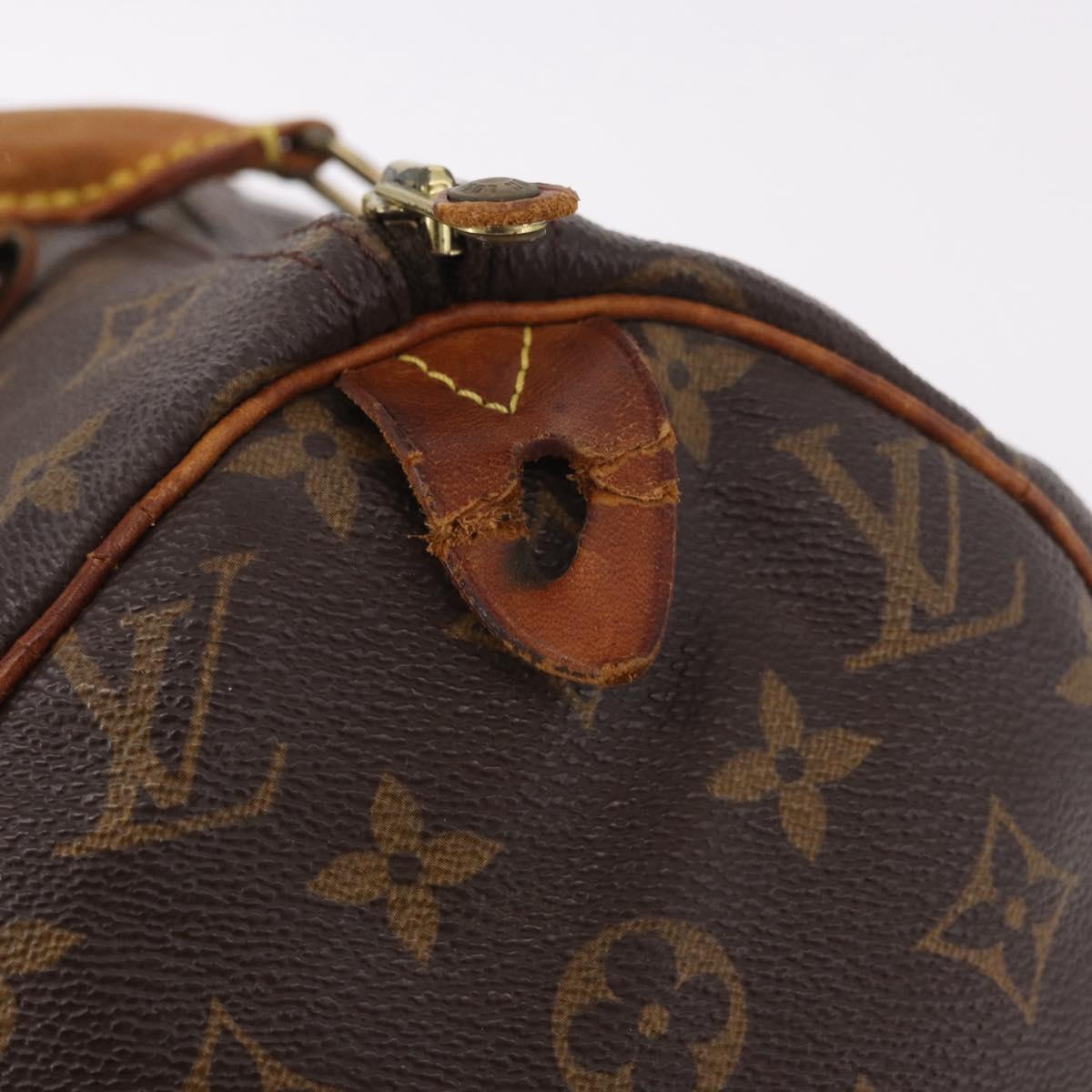 LOUIS VUITTON Monogram Speedy 30 Hand Bag M41526 LV Auth 186894