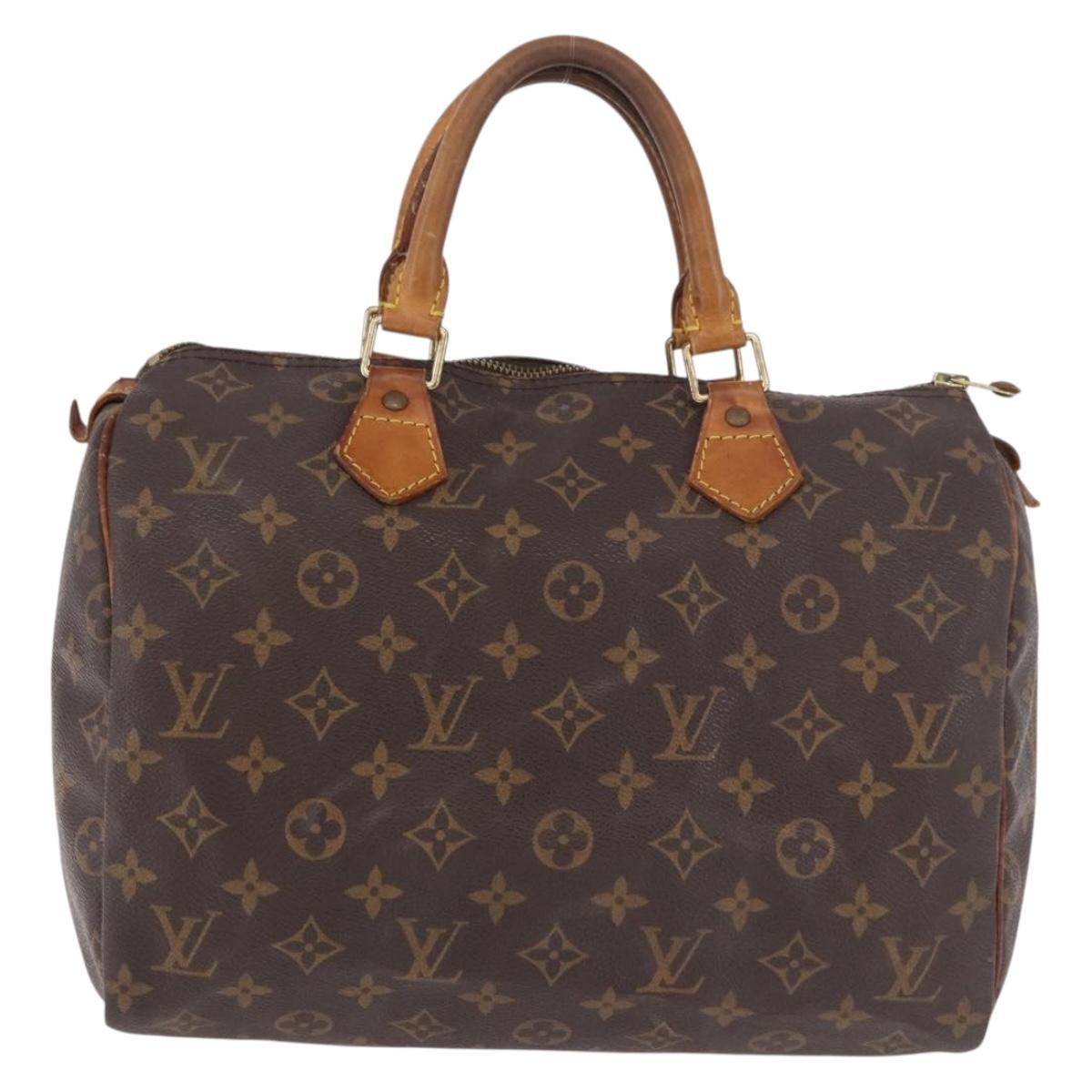 LOUIS VUITTON Monogram Speedy 30 Hand Bag M41526 LV Auth 186894