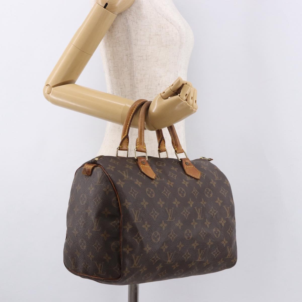 LOUIS VUITTON Monogram Speedy 30 Hand Bag M41526 LV Auth 186894