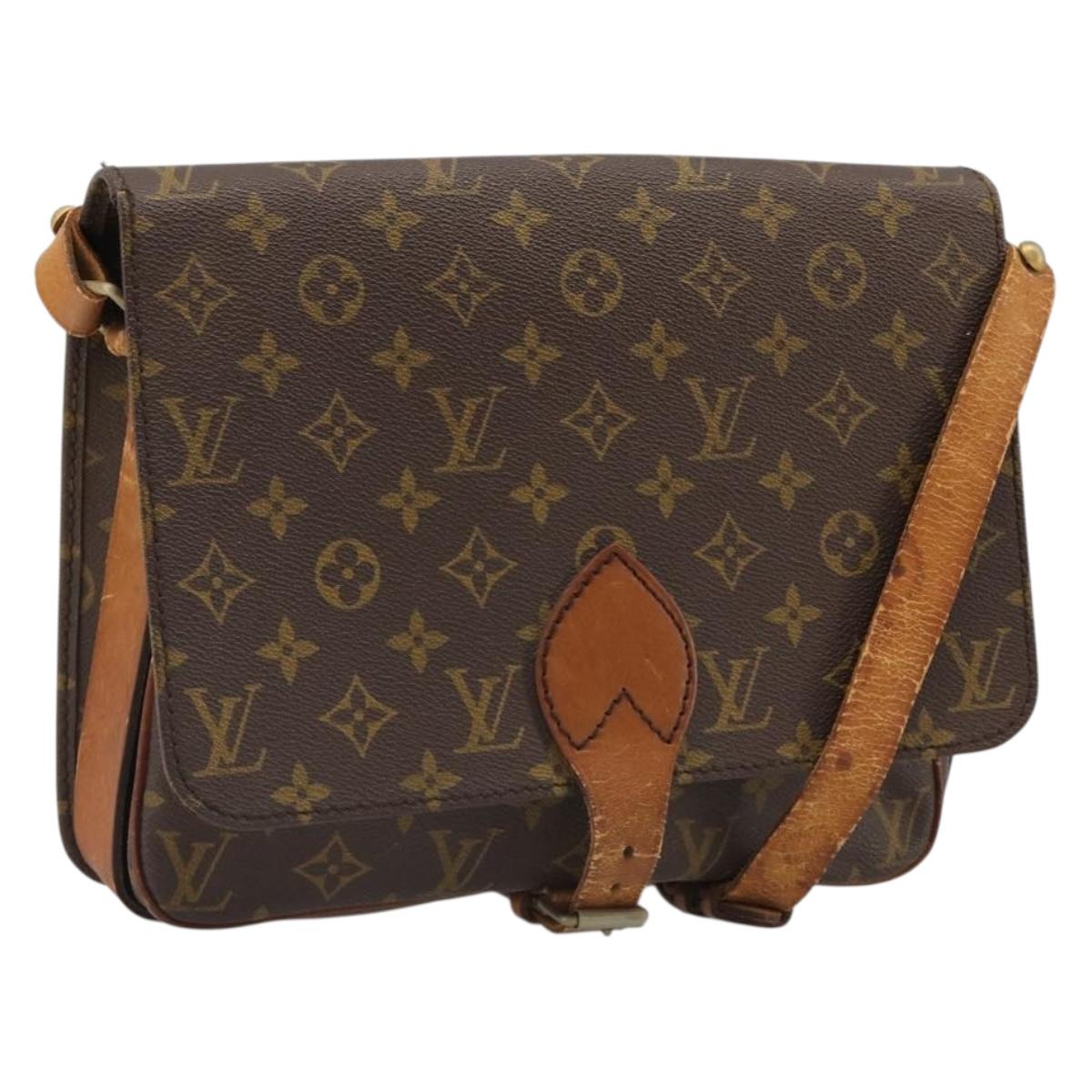 LOUIS VUITTON Monogram Cartouchiere GM Shoulder Bag M51252 LV Auth 186903