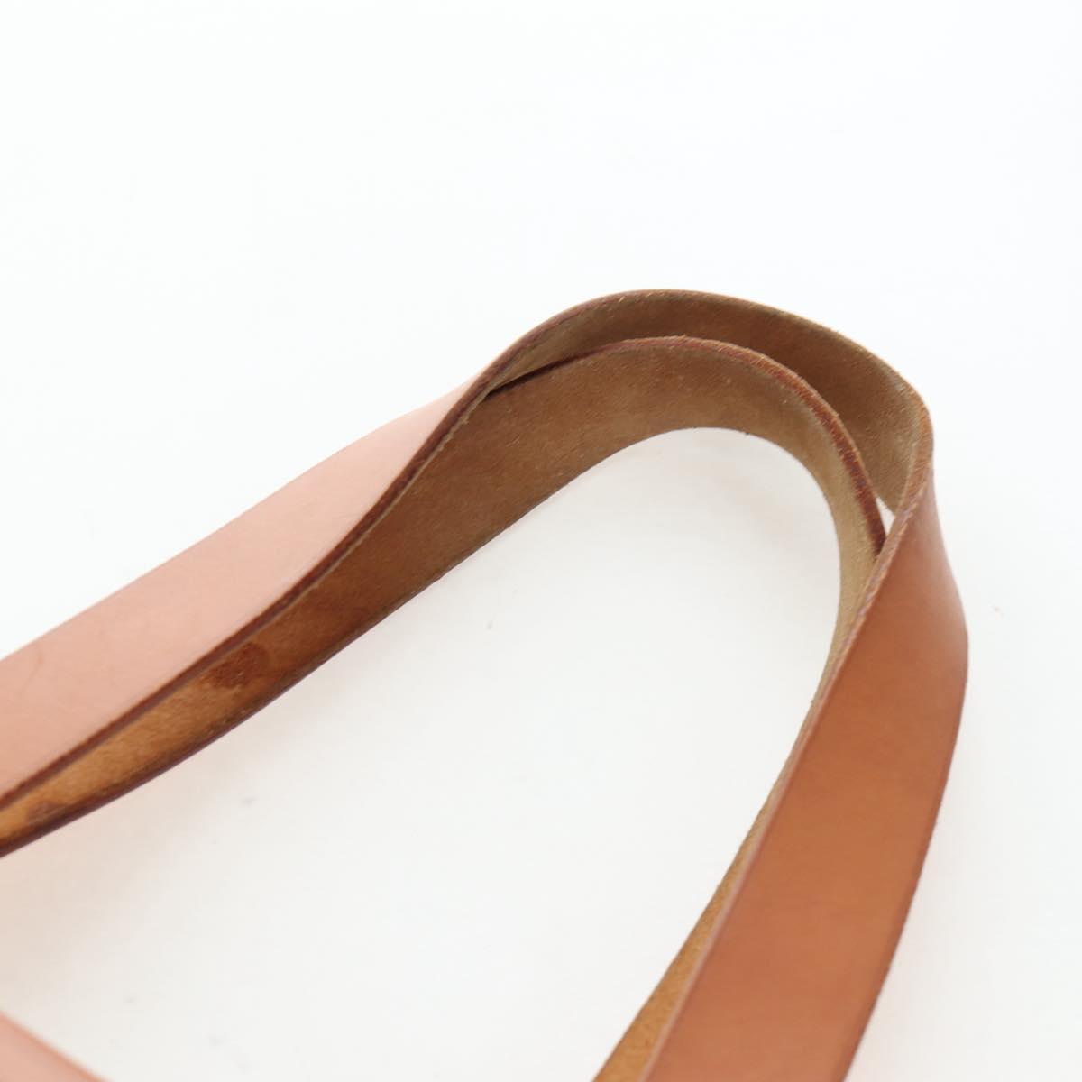 HERMES Her Bag Tote Bag Canvas Beige Brown Auth 186943V