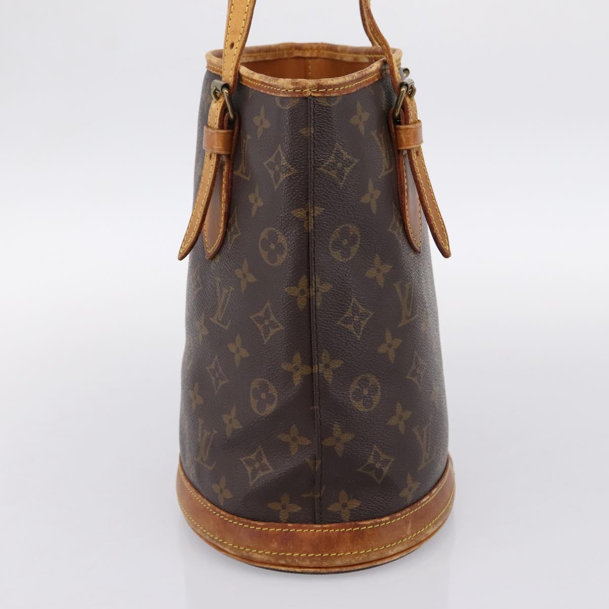 LOUIS VUITTON Monogram Bucket PM Shoulder Bag M42238 LV Auth 186954