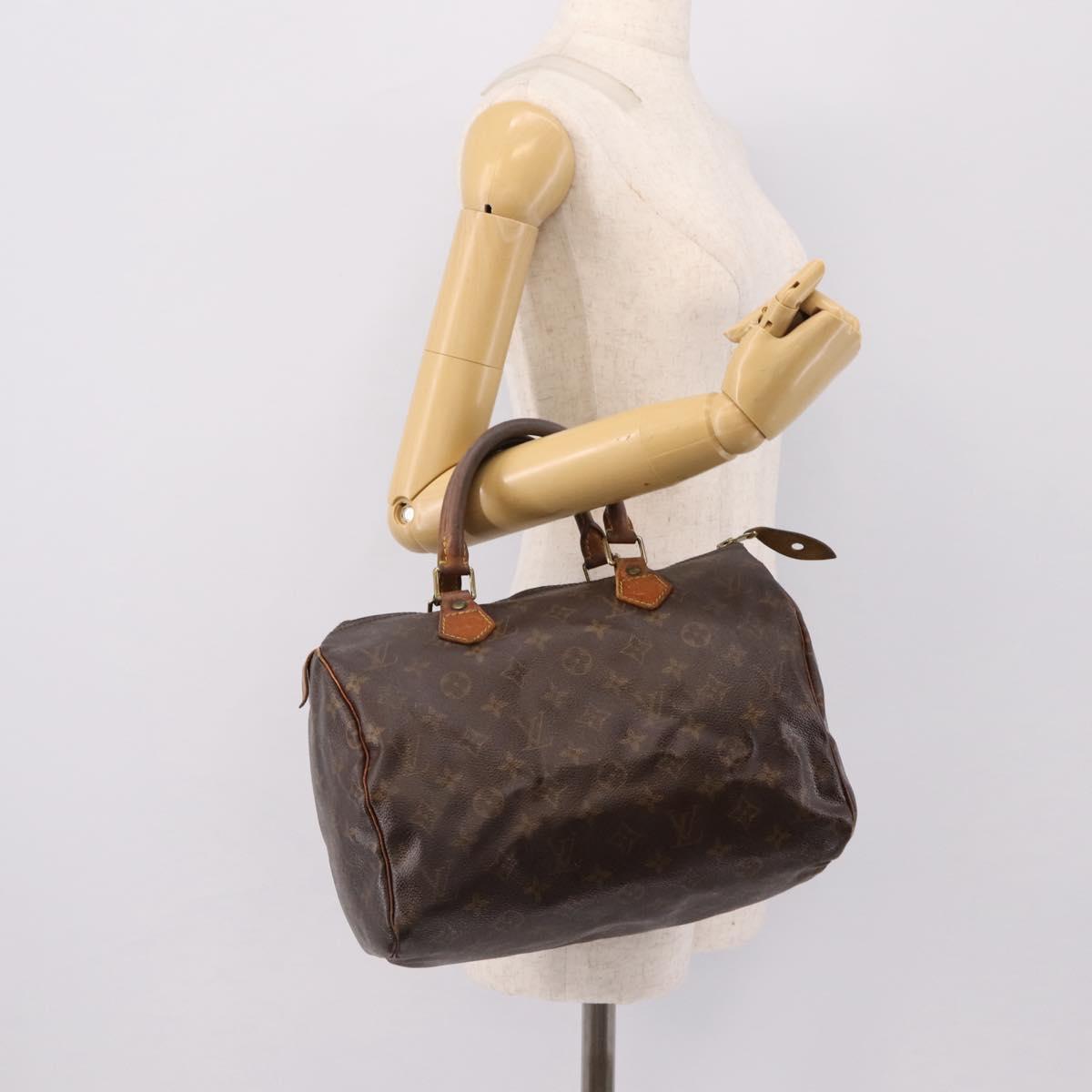 LOUIS VUITTON Monogram Speedy 30 Hand Bag M41526 LV Auth 186972