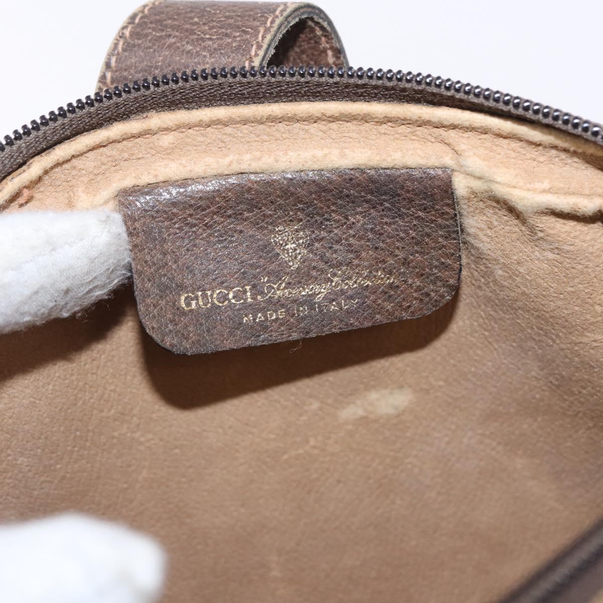 GUCCI GG Supreme Web Sherry Line Bag PVC Beige Gold 89 02 055 Auth 186975