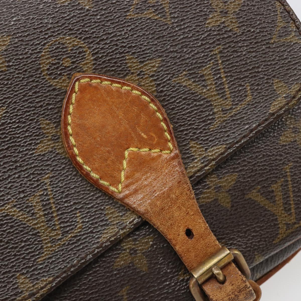 LOUIS VUITTON Monogram Cartouchiere PM Shoulder Bag M51254 LV Auth 187007