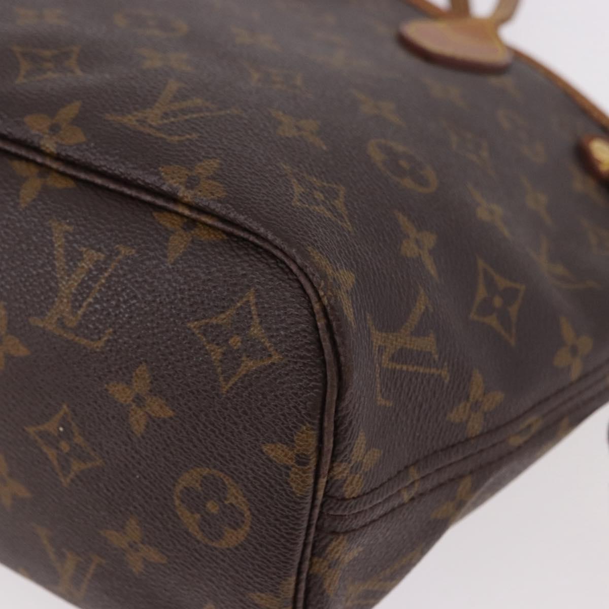 LOUIS VUITTON Monogram Neverfull PM Tote Bag M40155 LV Auth 187011