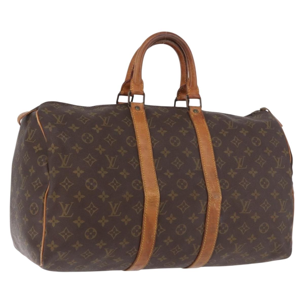 LOUIS VUITTON Monogram Keepall 45 Boston Bag M41428 LV Auth 187012