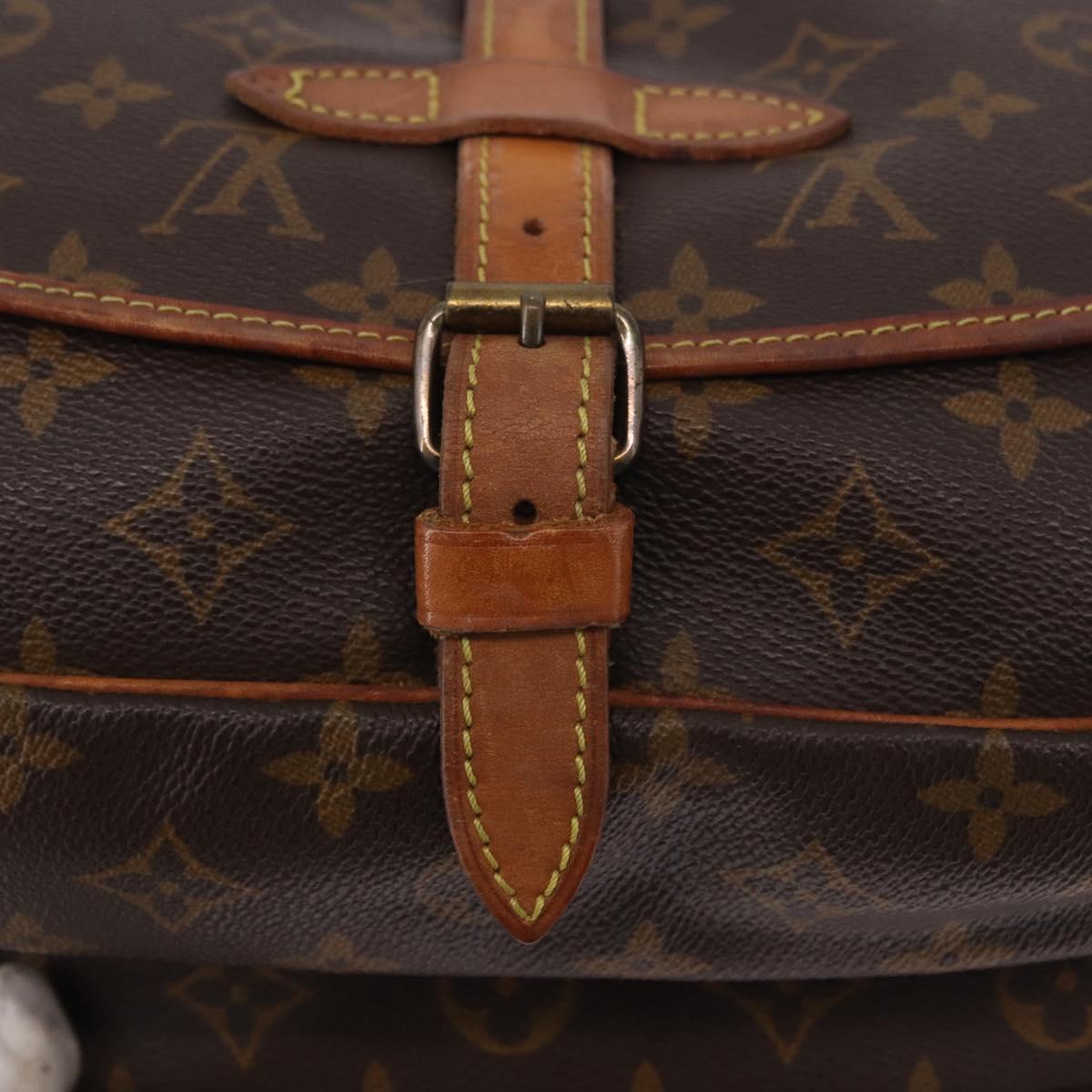 LOUIS VUITTON Monogram Saumur 30 Shoulder Bag M42256 LV Auth 187014