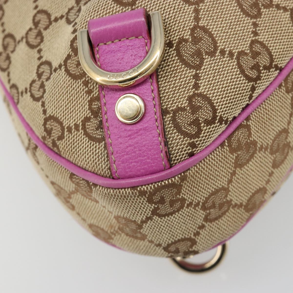 GUCCI GG Canvas Abbey Shoulder Bag Beige Gold 130737 Auth 187022SAV